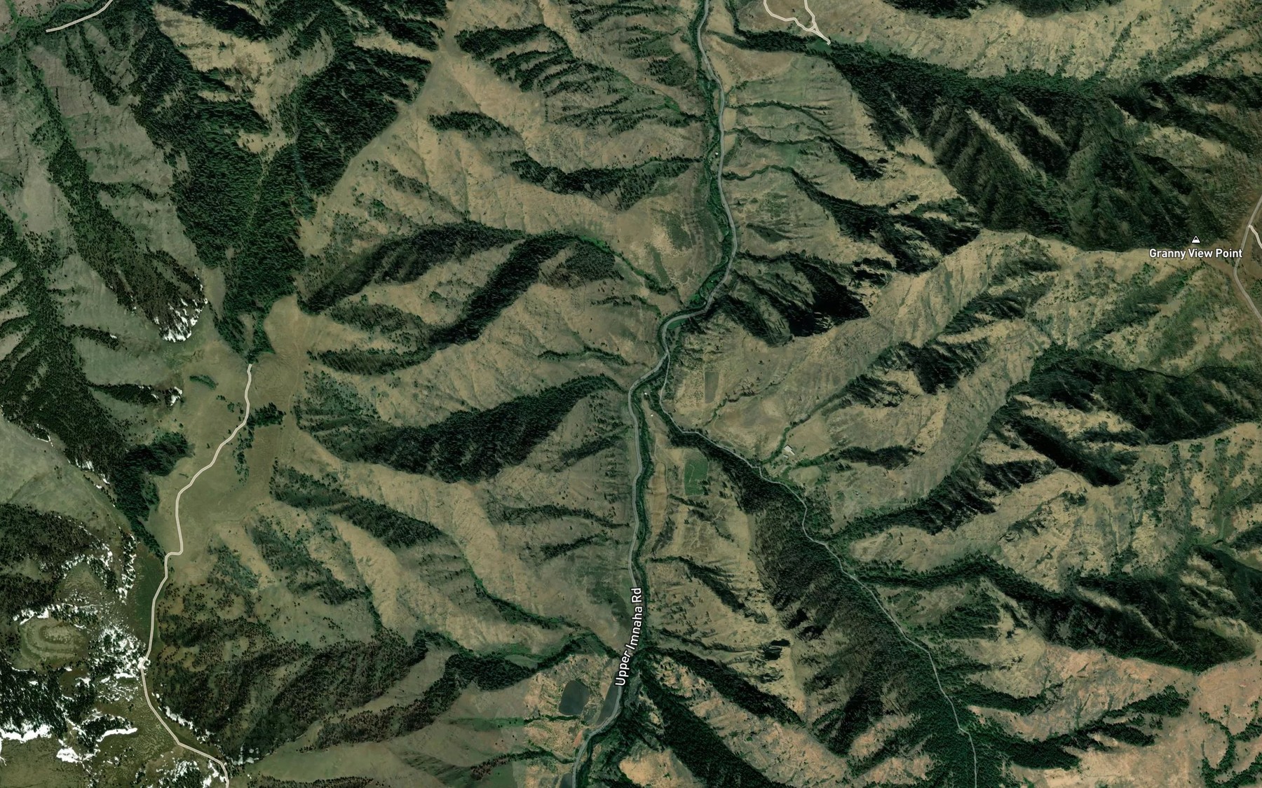 Satellite map of the Chalk Creek