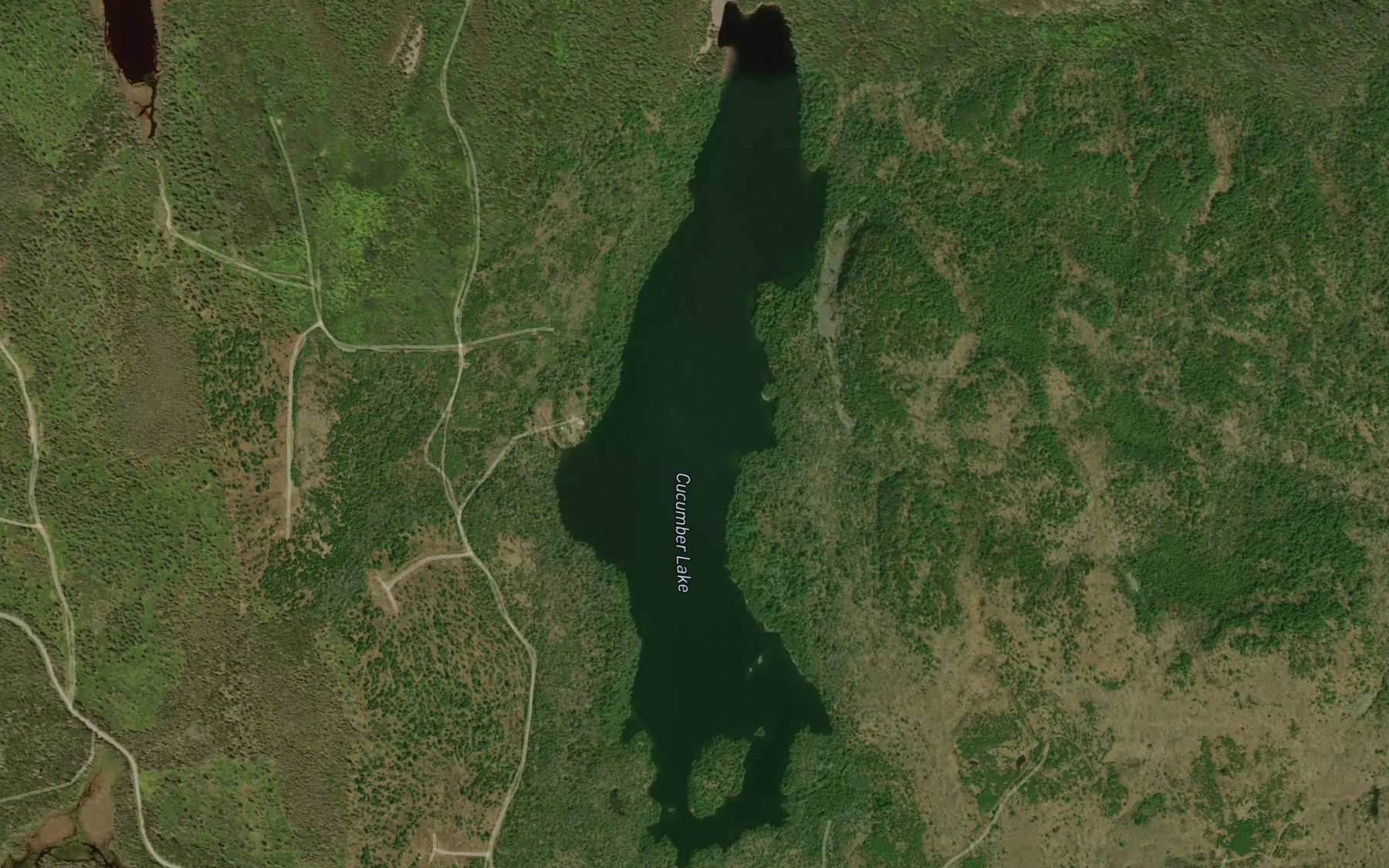 Satellite map of the Cucumber Lake