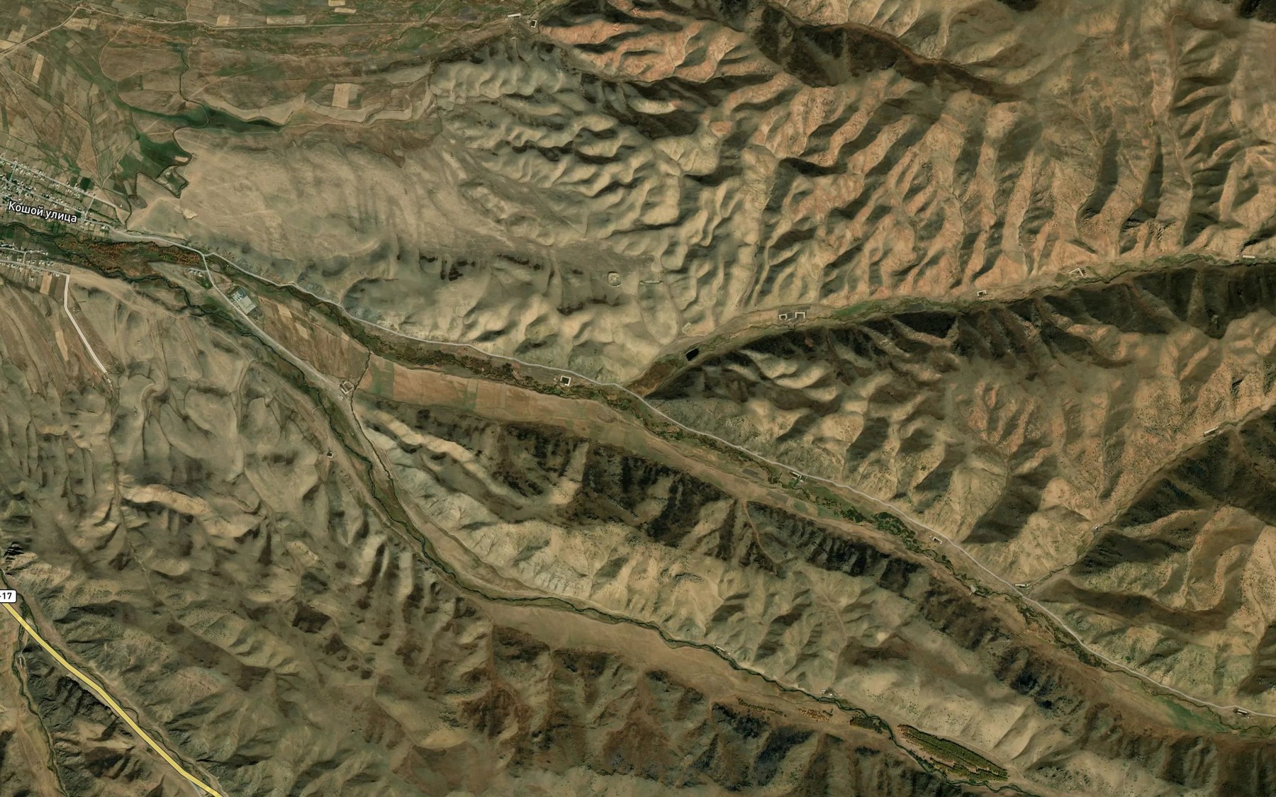 Satellite map of the Dzhylanach-Koshoy