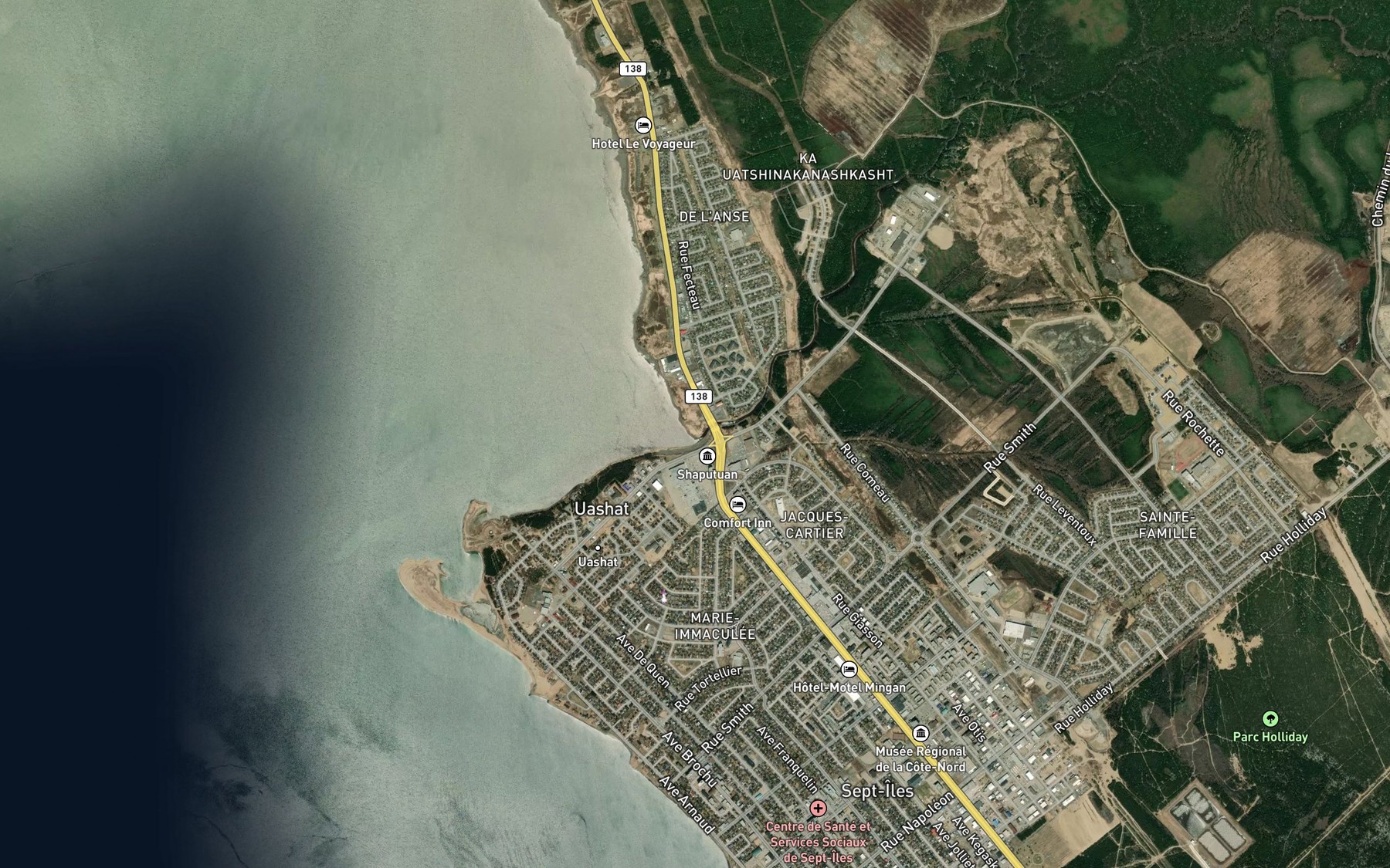 Satellite map of the Riviere du Poste