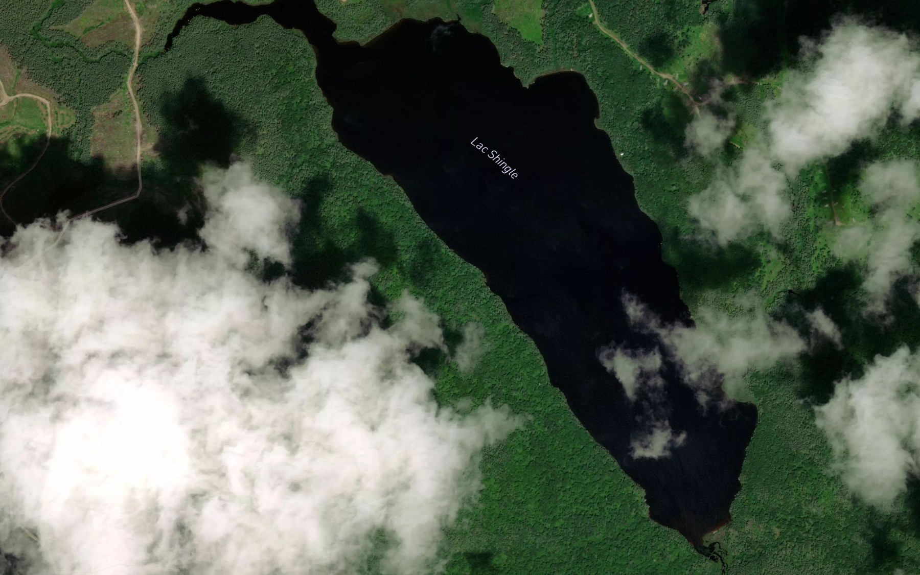 Satellite map of the Lac Shingle