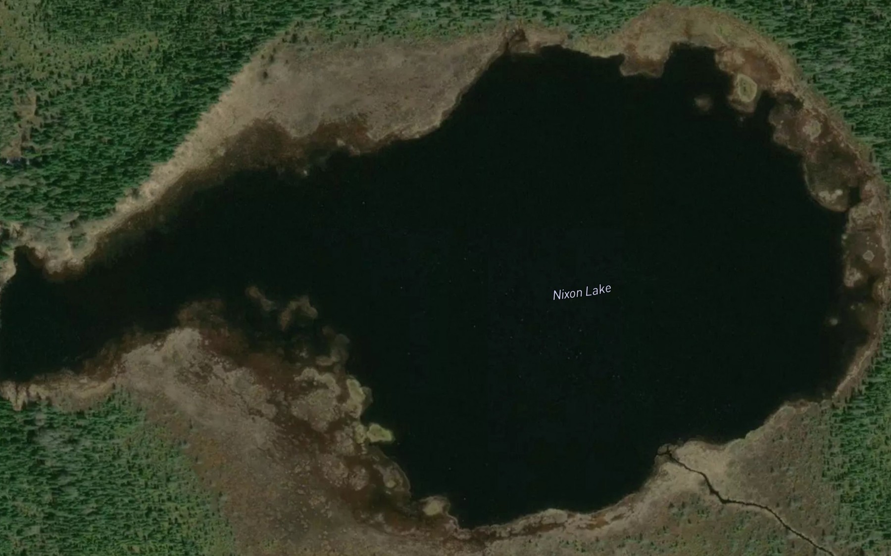 Satellite map of the Nixon Lake