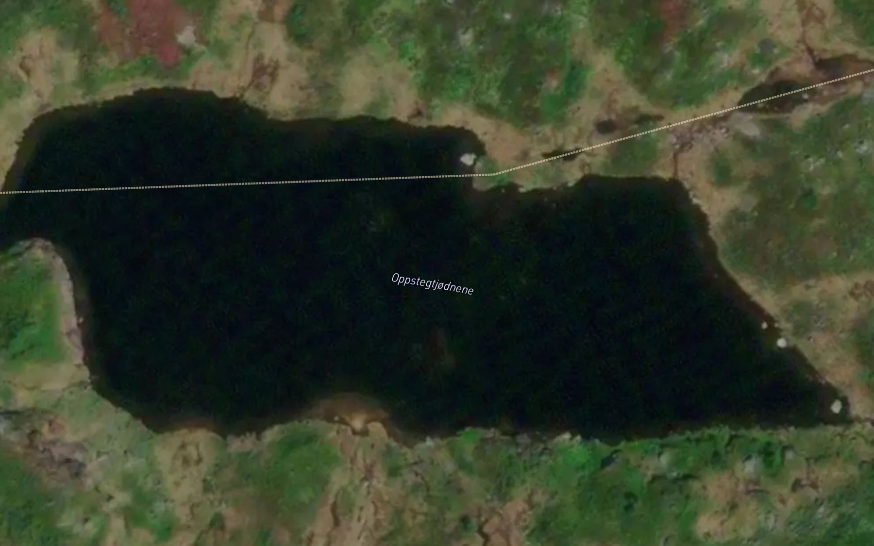 Satellite map of the Oppstegtjodnene