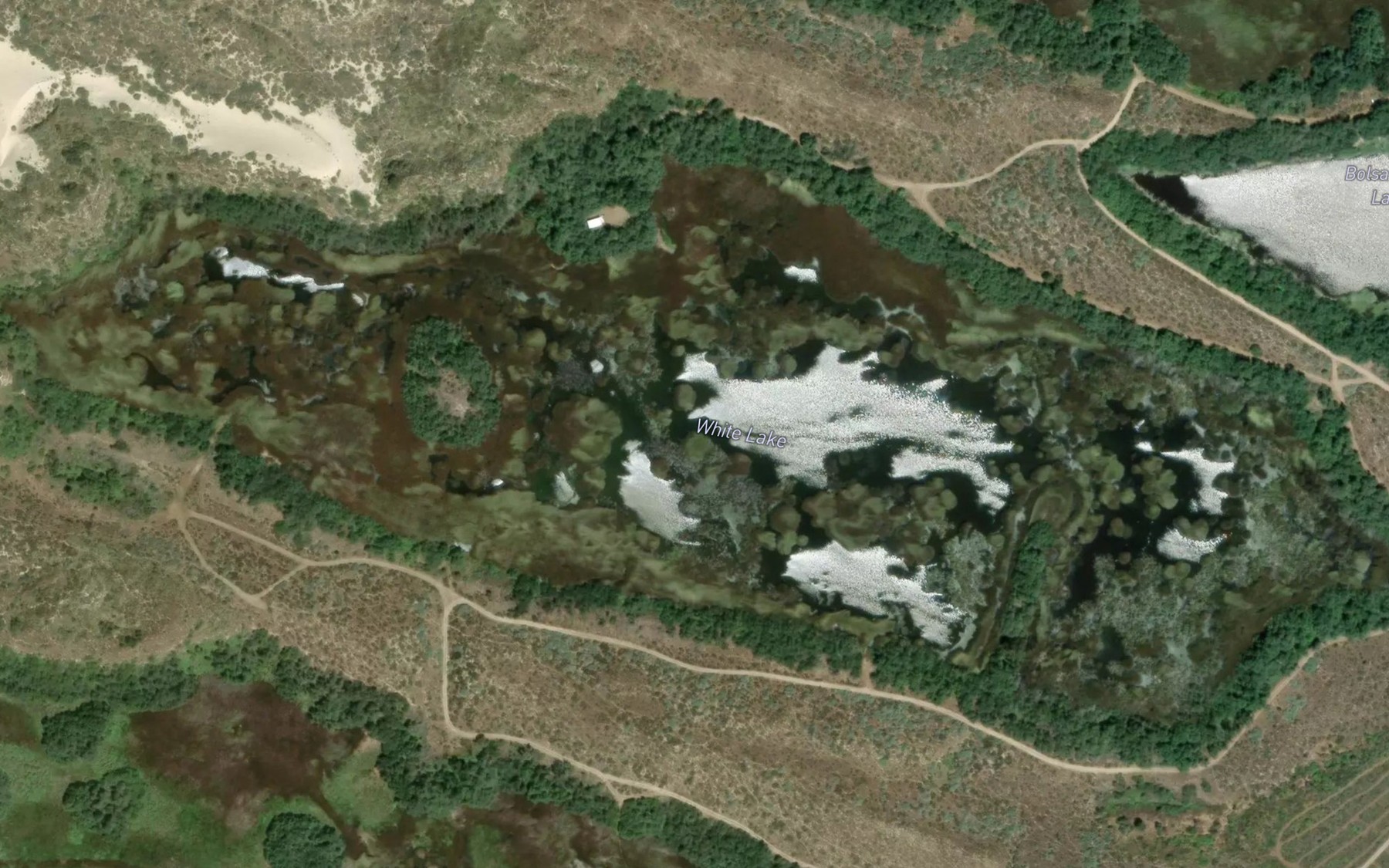 Satellite map of the White Lake