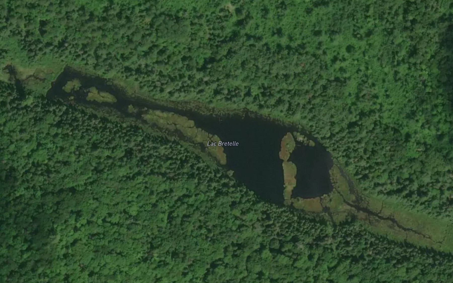 Satellite map of the Lac Bretelle