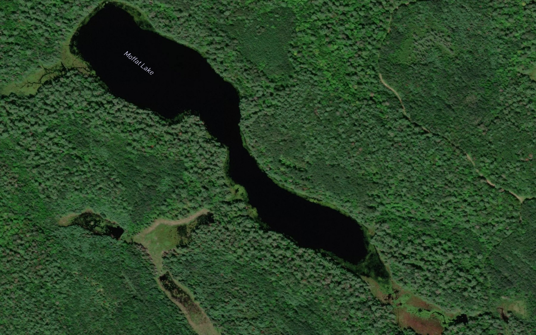 Satellite map of the Moffat Lake