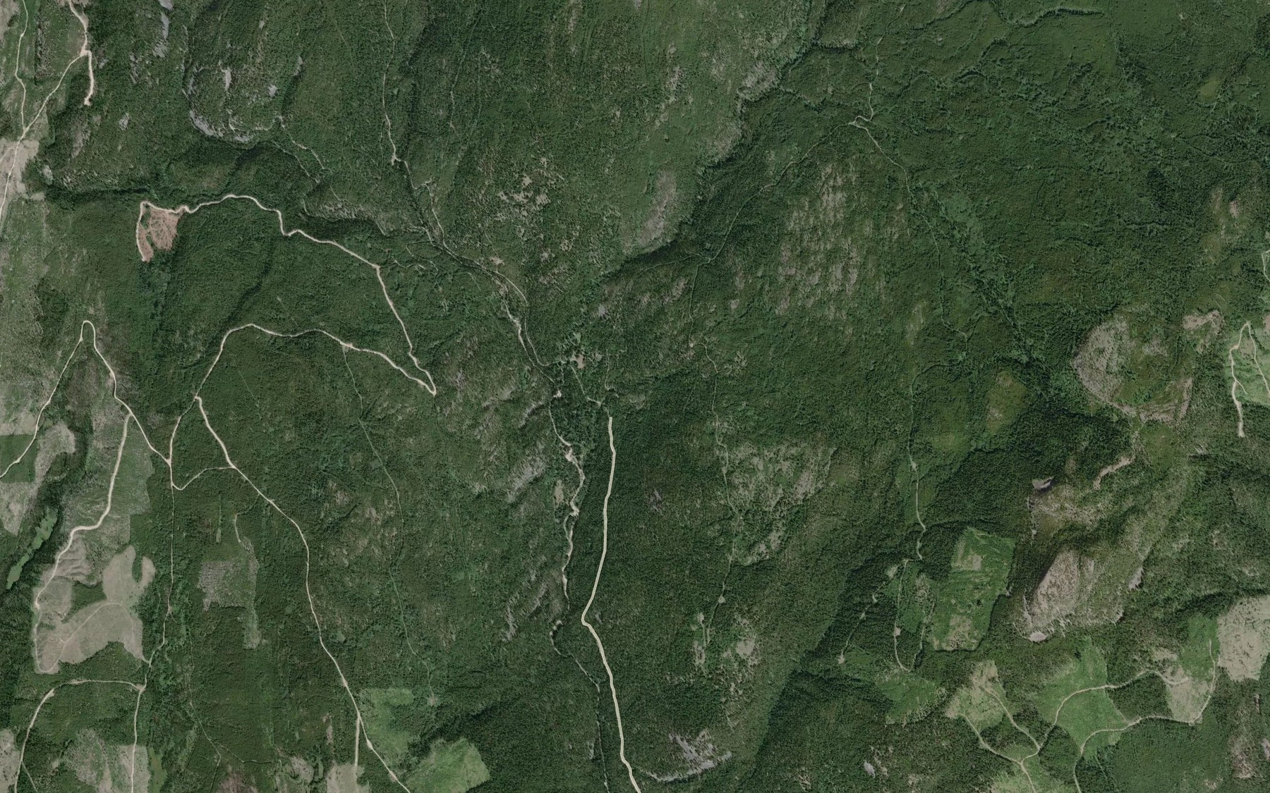 Satellite map of the Dale Creek