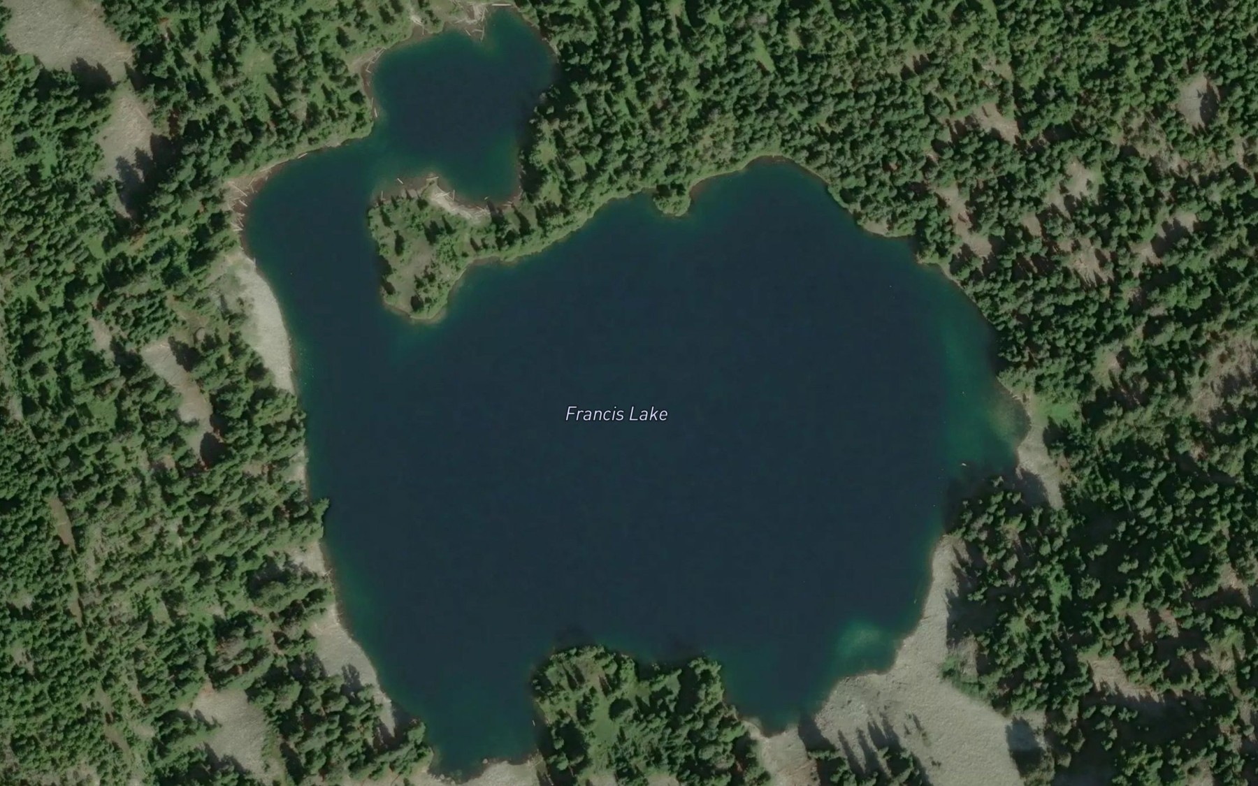 Satellite map of the Francis Lake