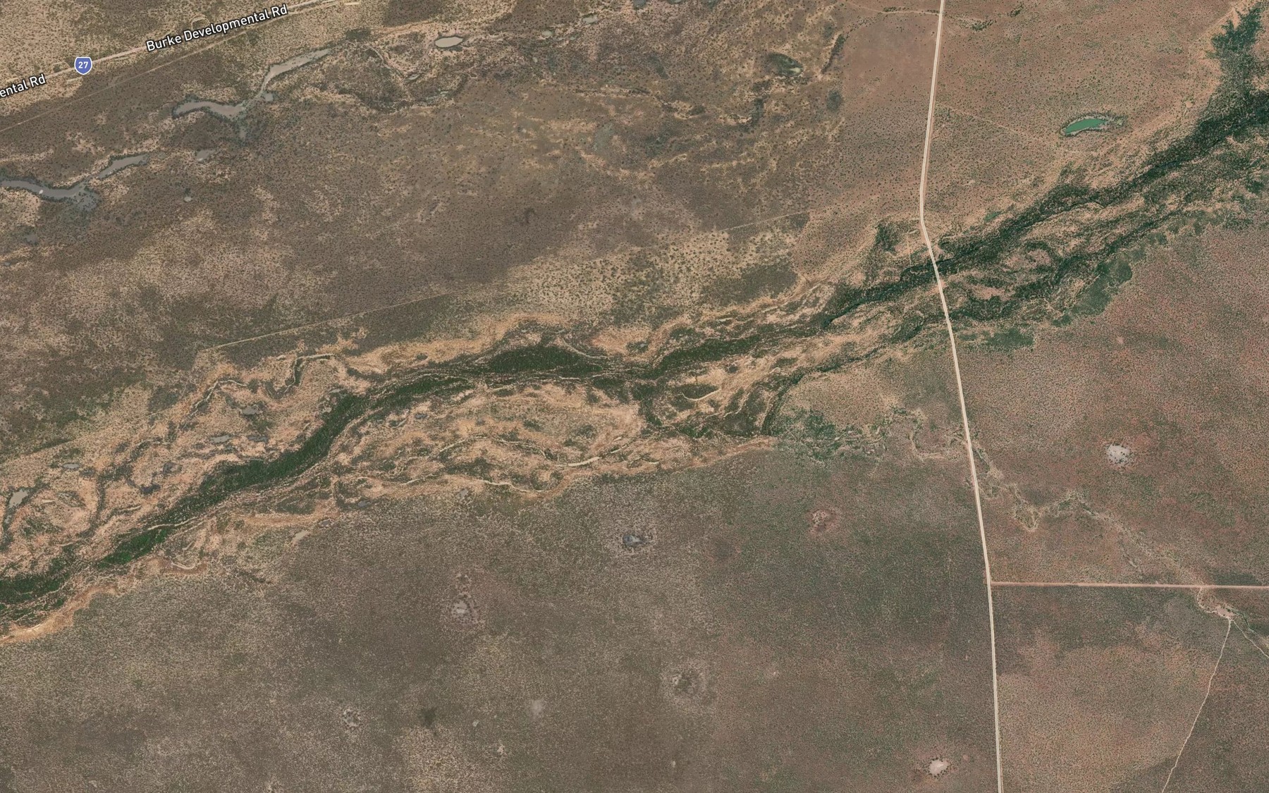 Satellite map of the Jerry Creek