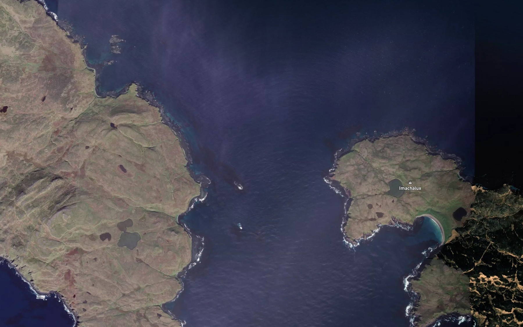 Satellite map of the Amlia Pass