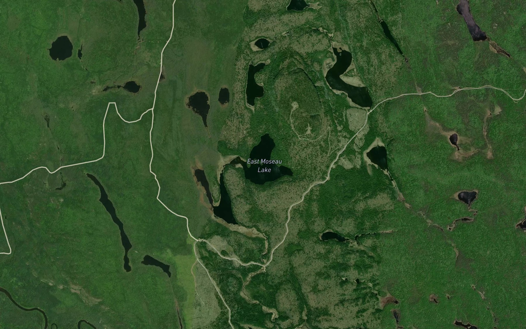 Satellite map of the East Moseau Lake