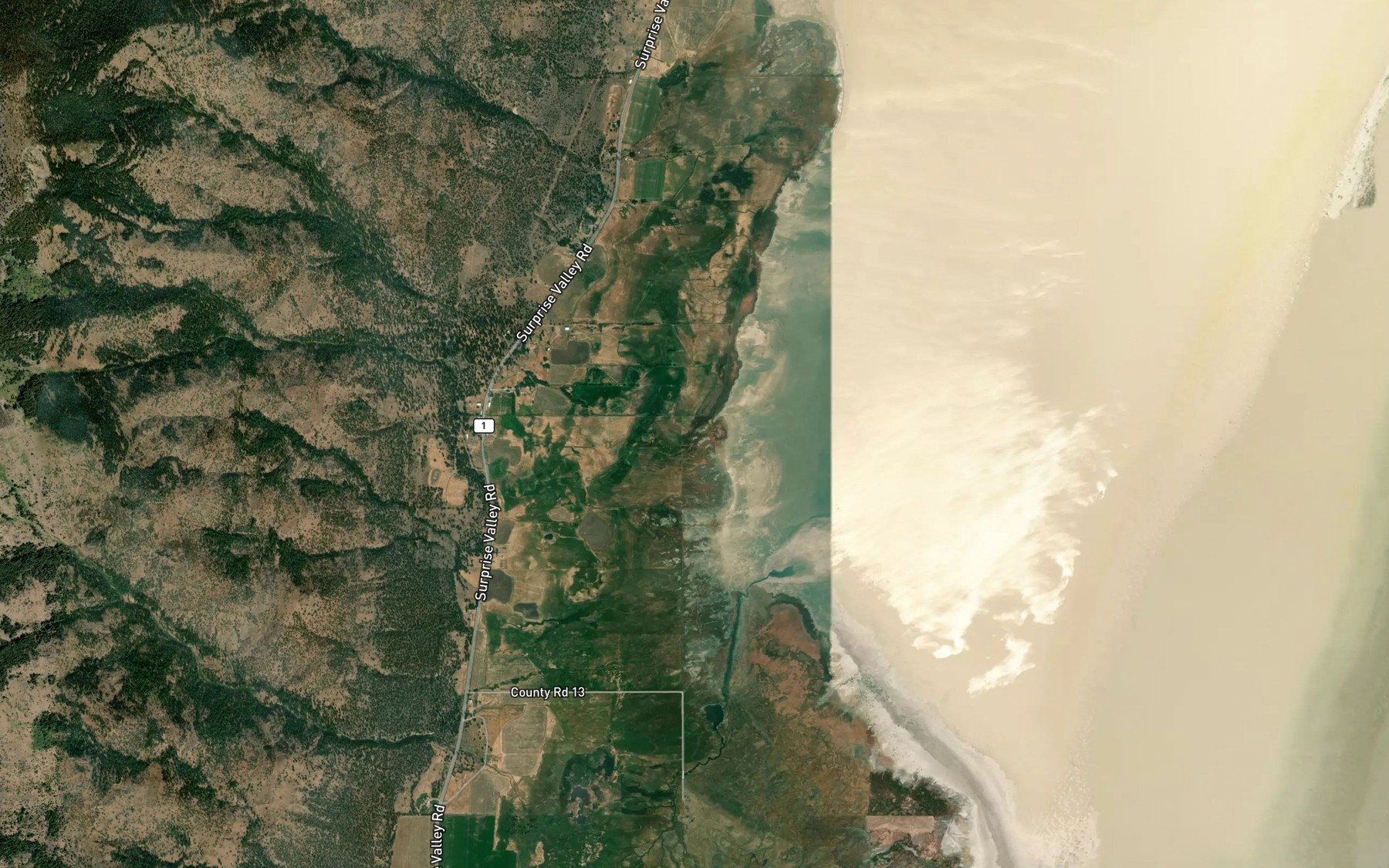 Satellite map of the Boyd Creek