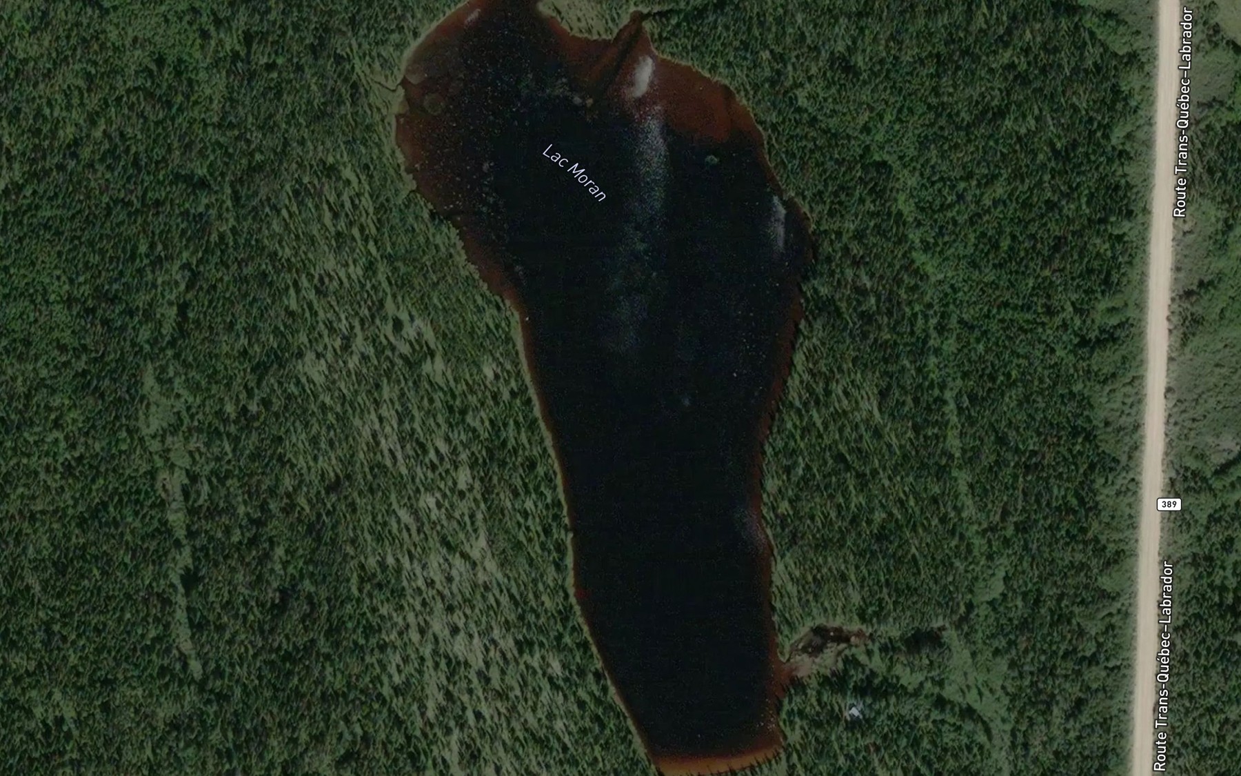 Satellite map of the Lac Moran