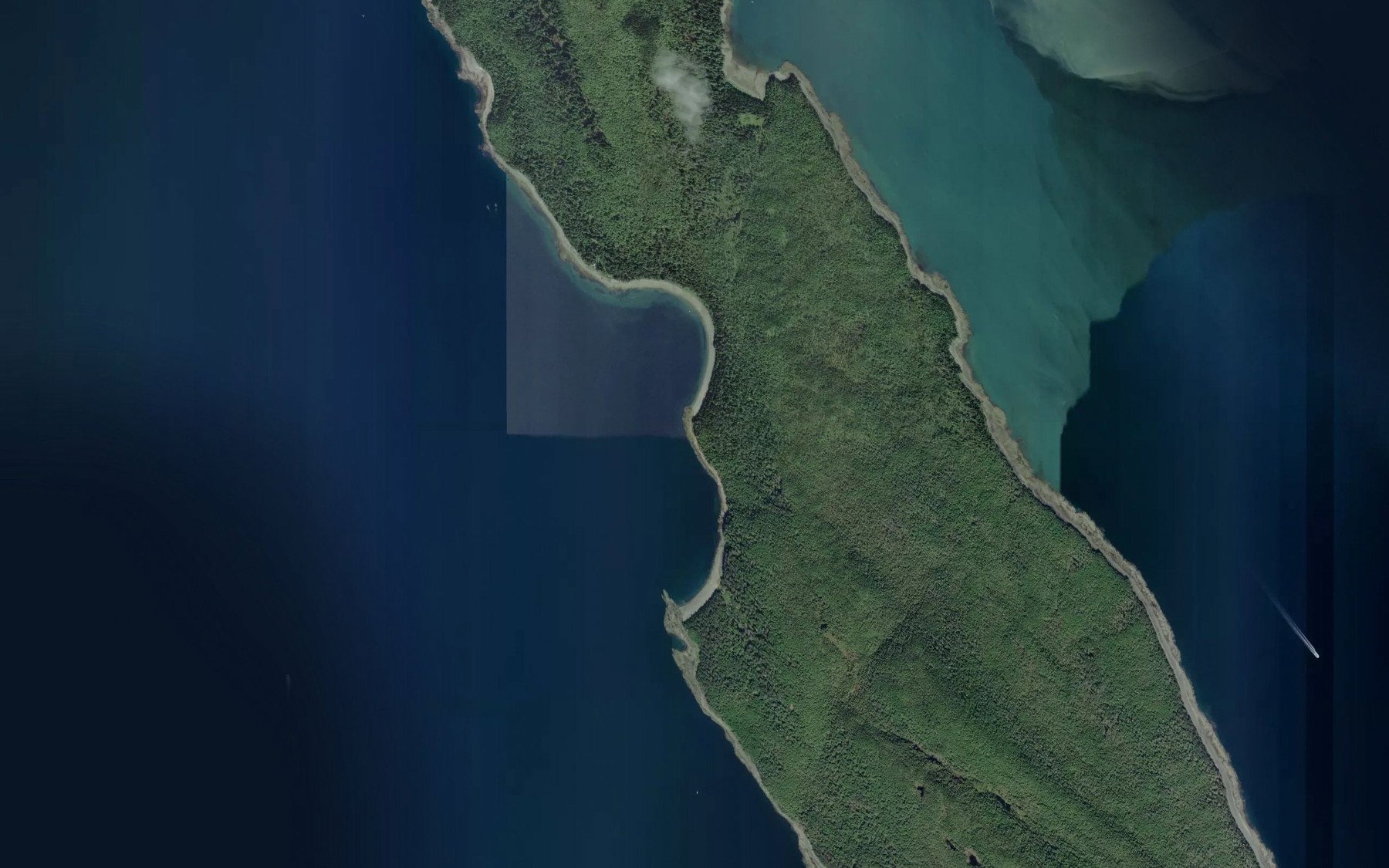 Satellite map of the Hand Trollers Cove