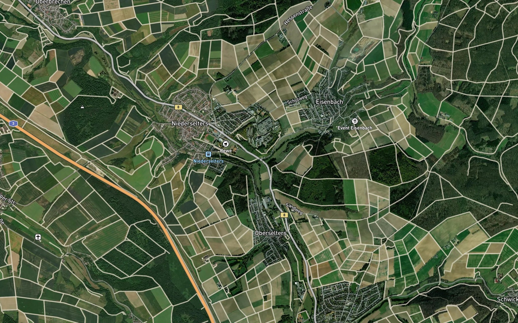Satellite map of the Eisenbach