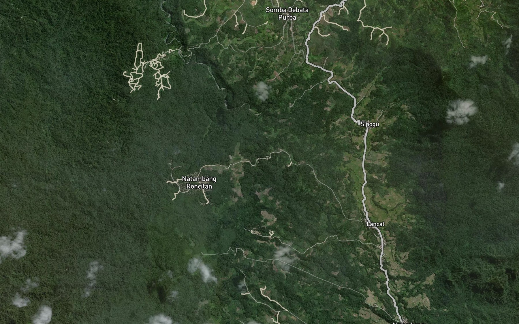 Satellite map of the Aek Siala