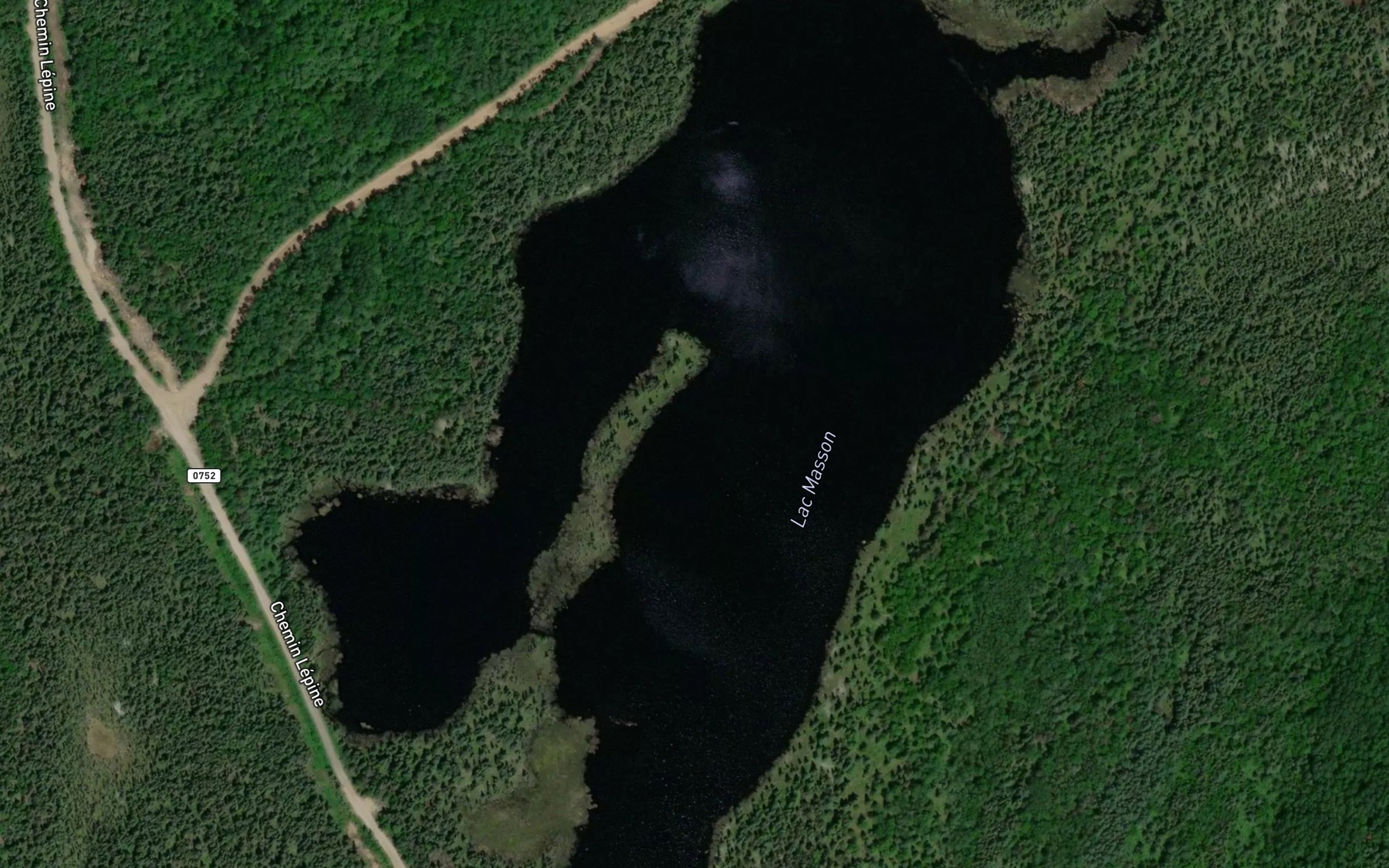 Satellite map of the Lac Masson