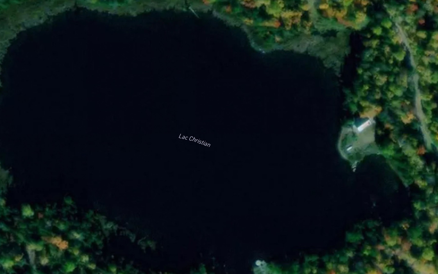 Satellite map of the Lac Christian