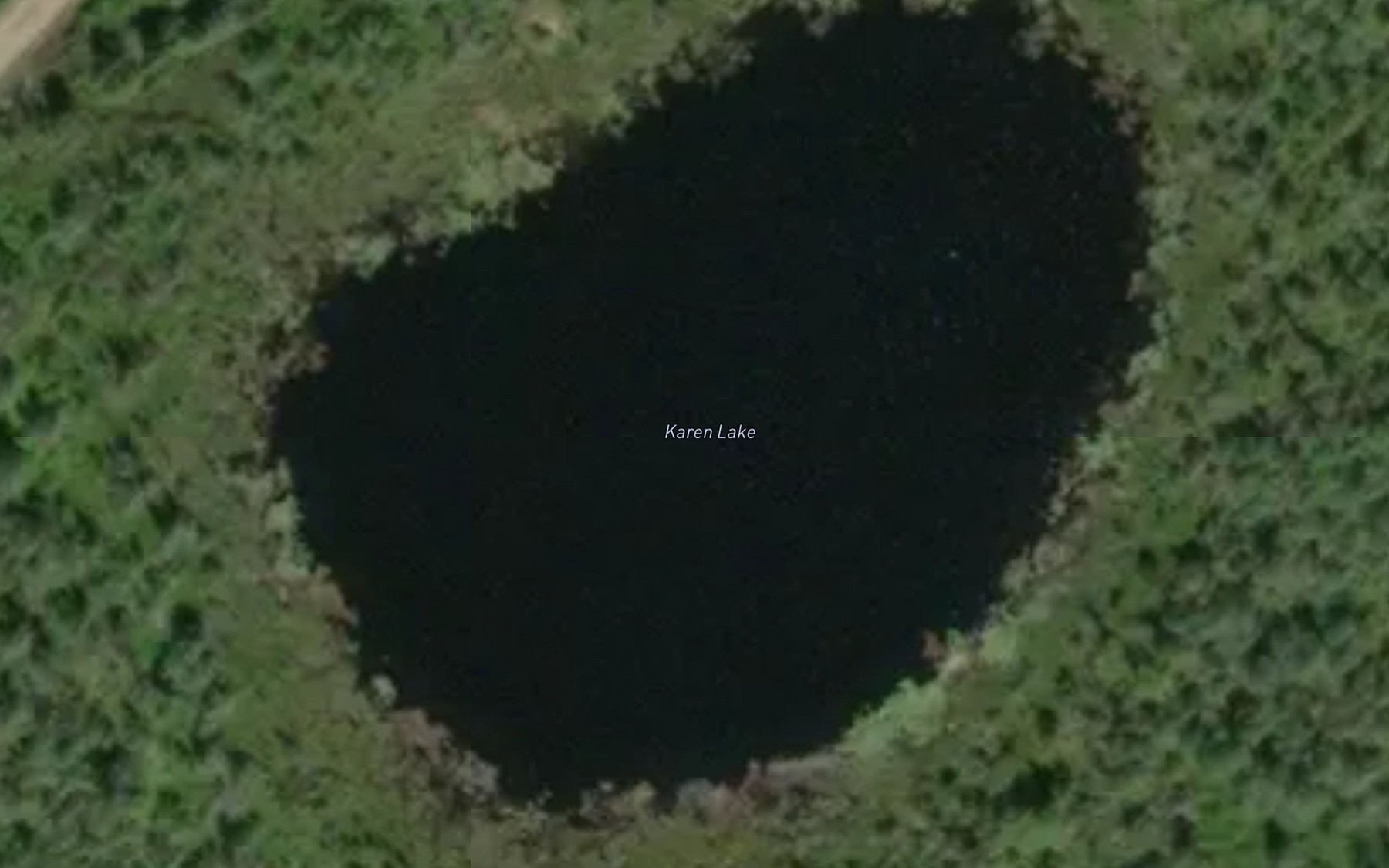 Satellite map of the Karen Lake