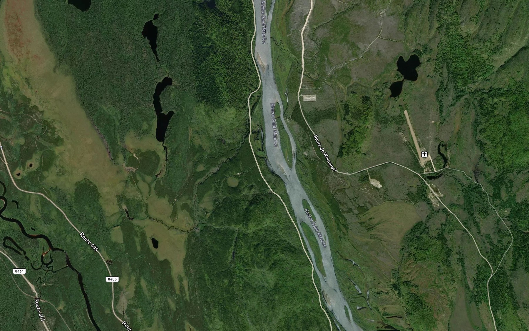 Satellite map of the Ruisseau Octikwanikekan