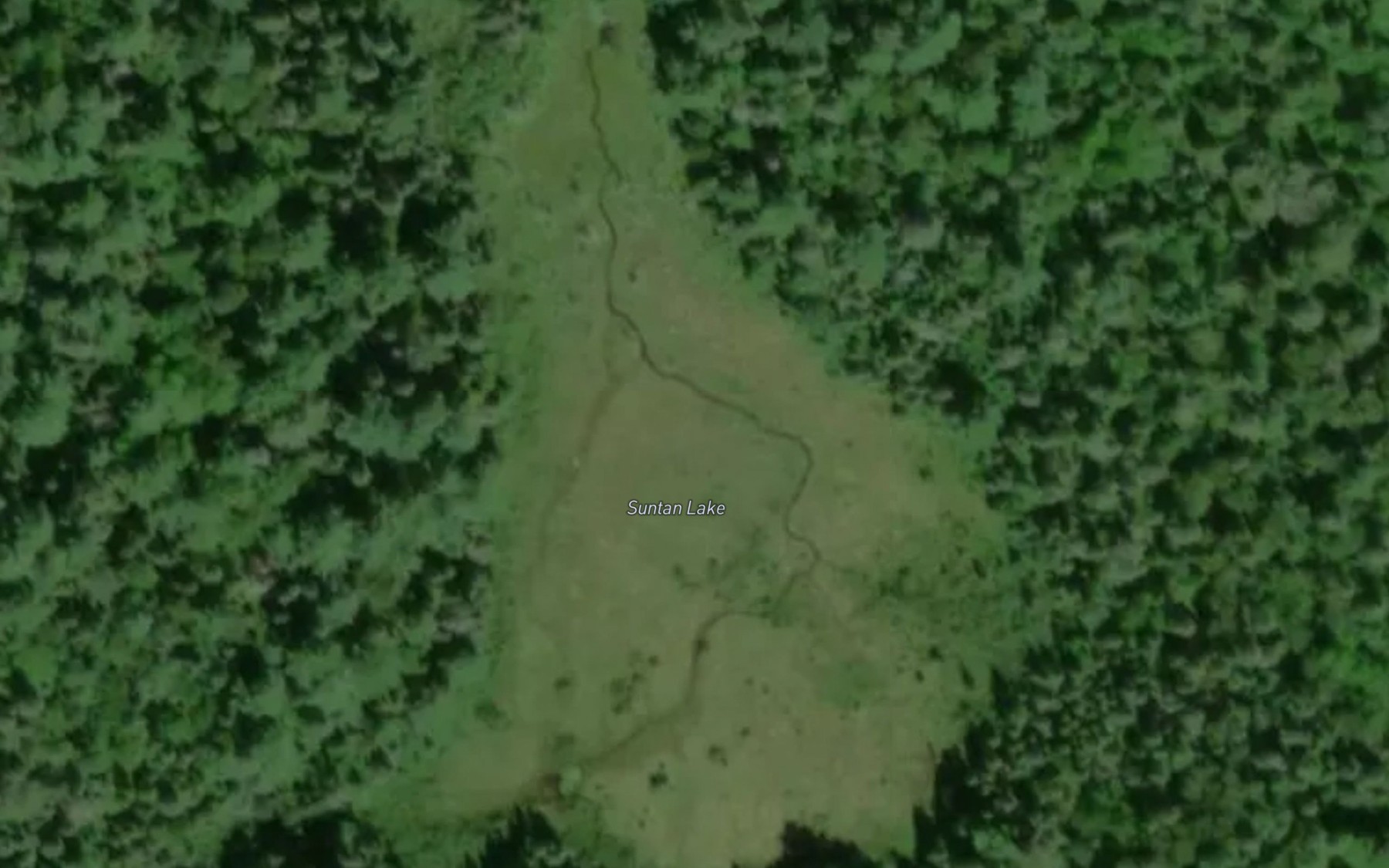 Satellite map of the Suntan Lake
