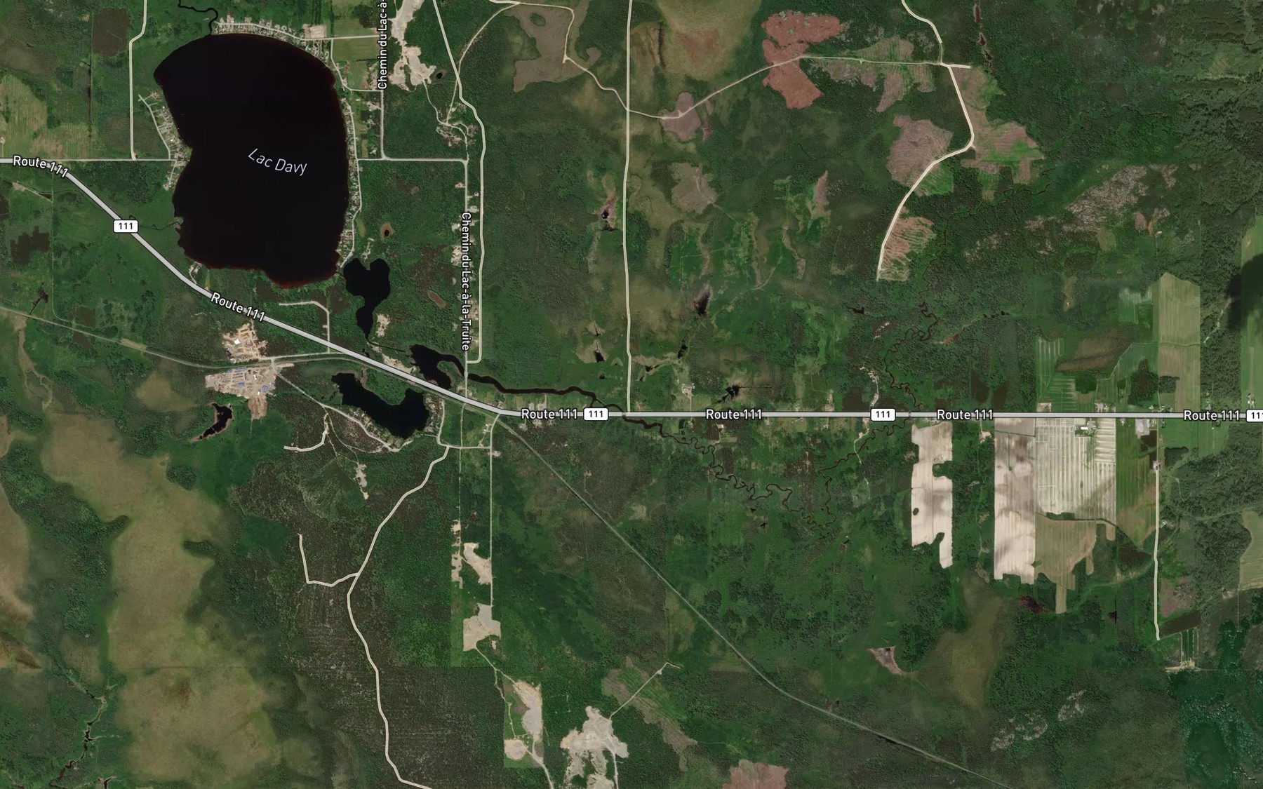 Satellite map of the Ruisseau Racette