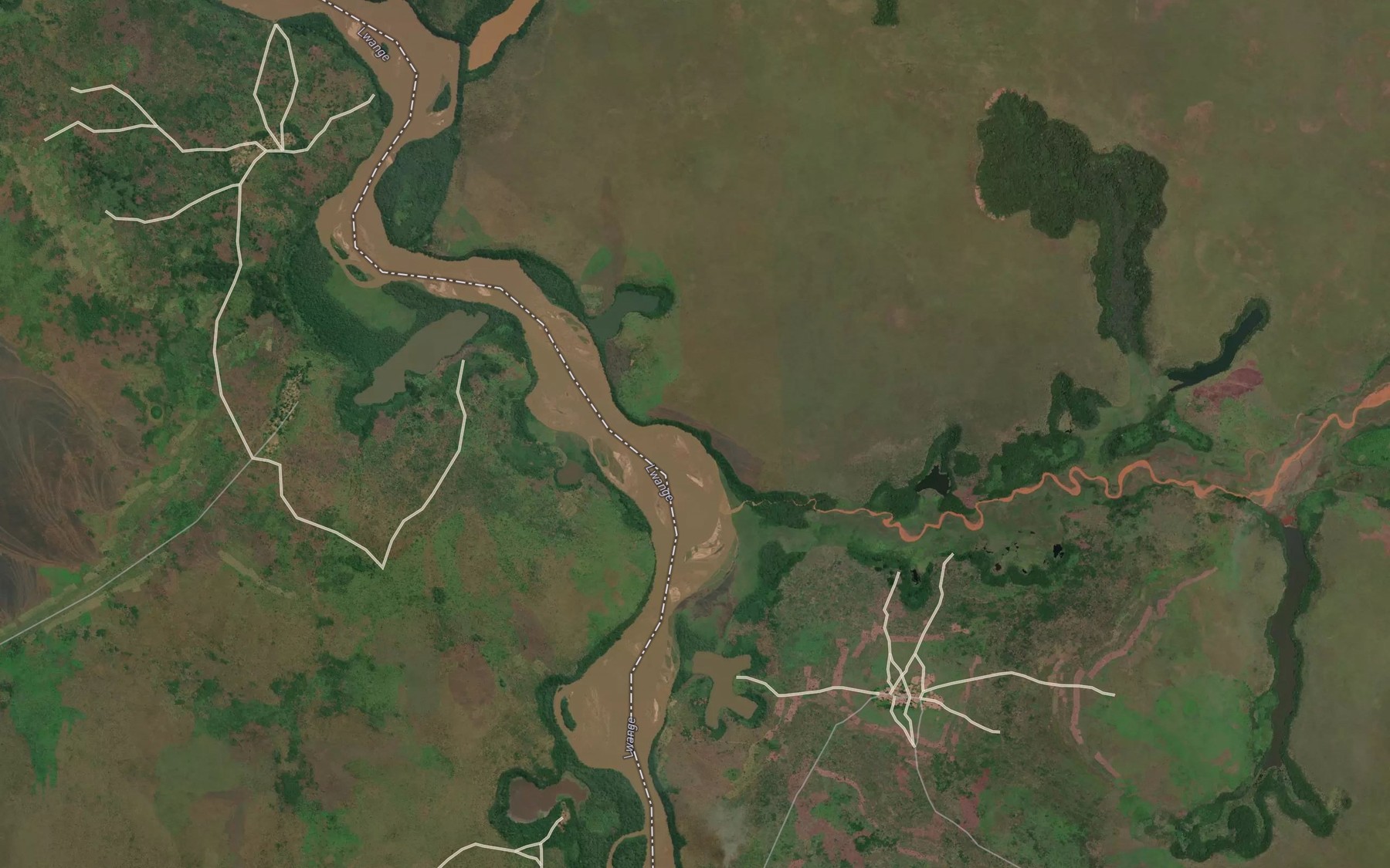 Satellite map of the Lubaka