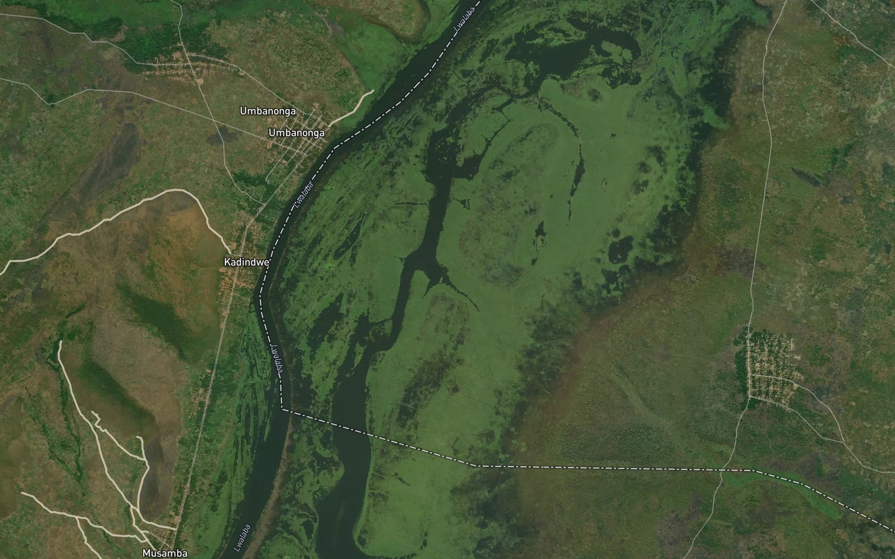 Satellite map of the Luale