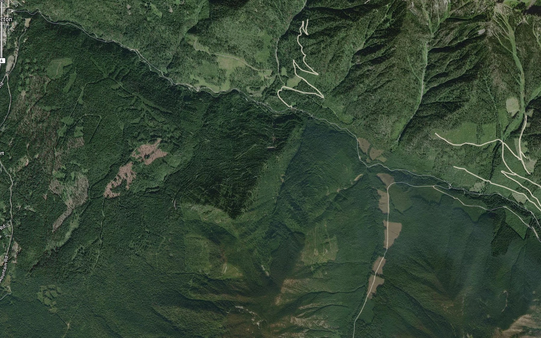 Satellite map of the Twigg Creek