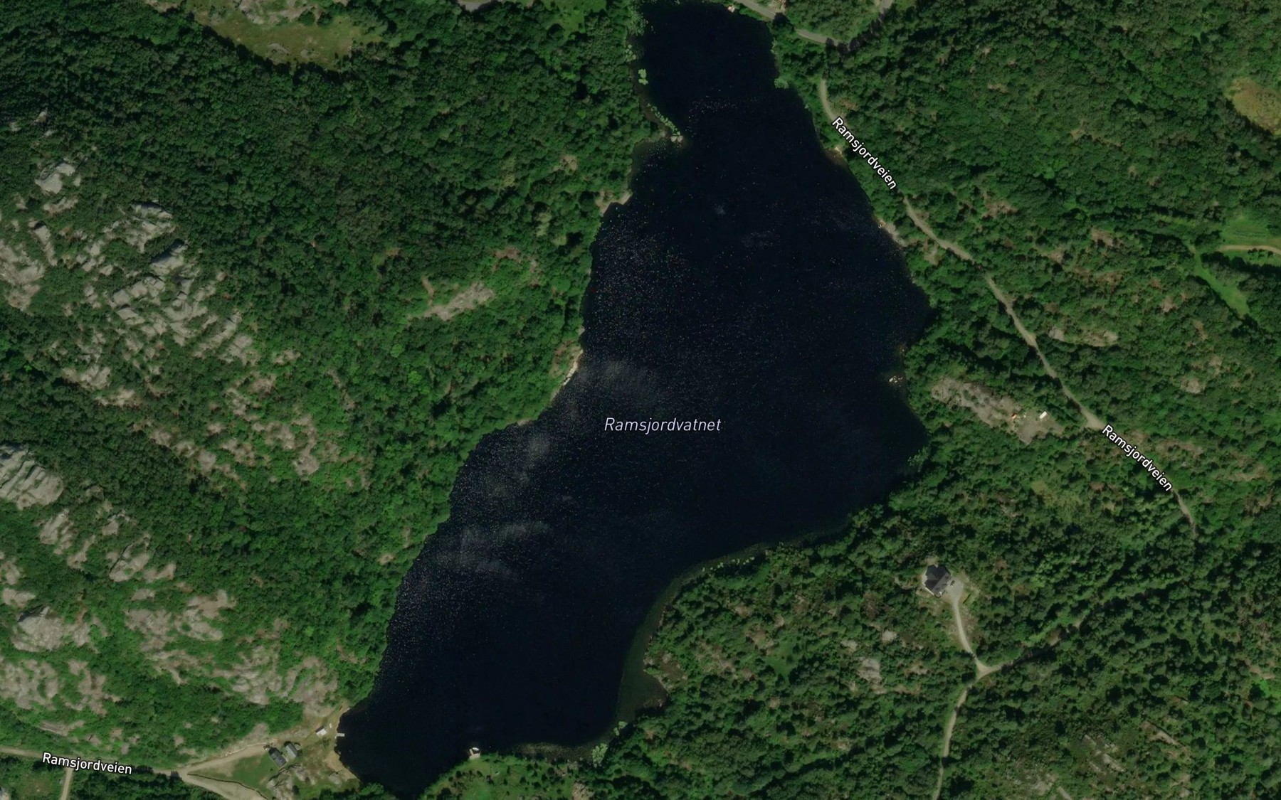 Satellite map of the Ramsjordvatnet