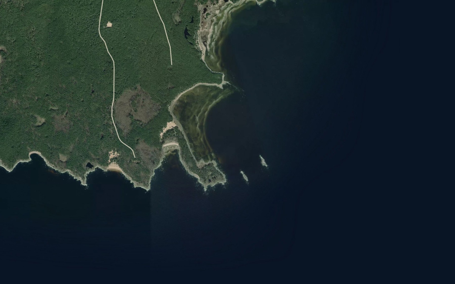 Satellite map of the Zaliv Sarenpyan-Lakhti