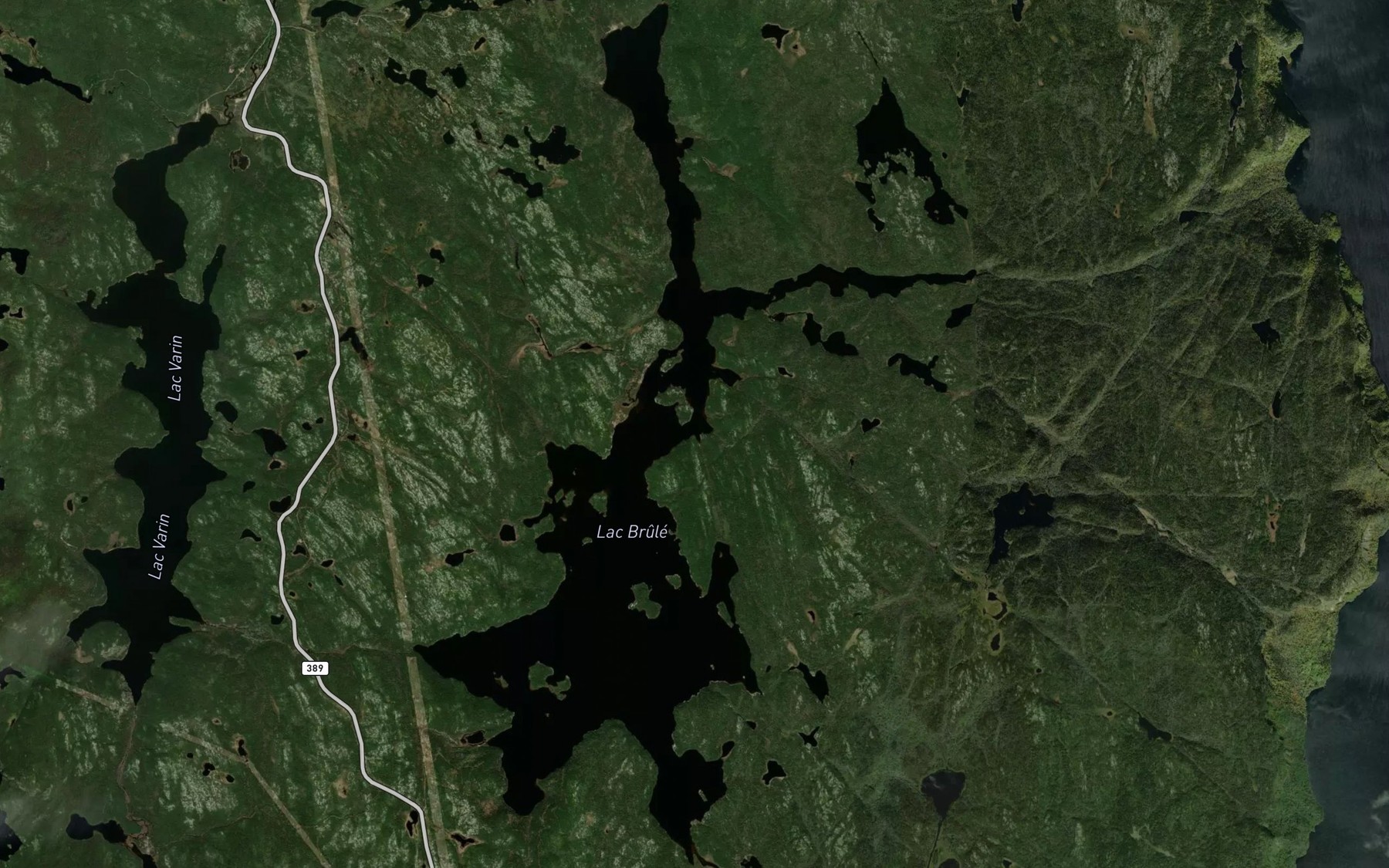 Satellite map of the Lac Brule