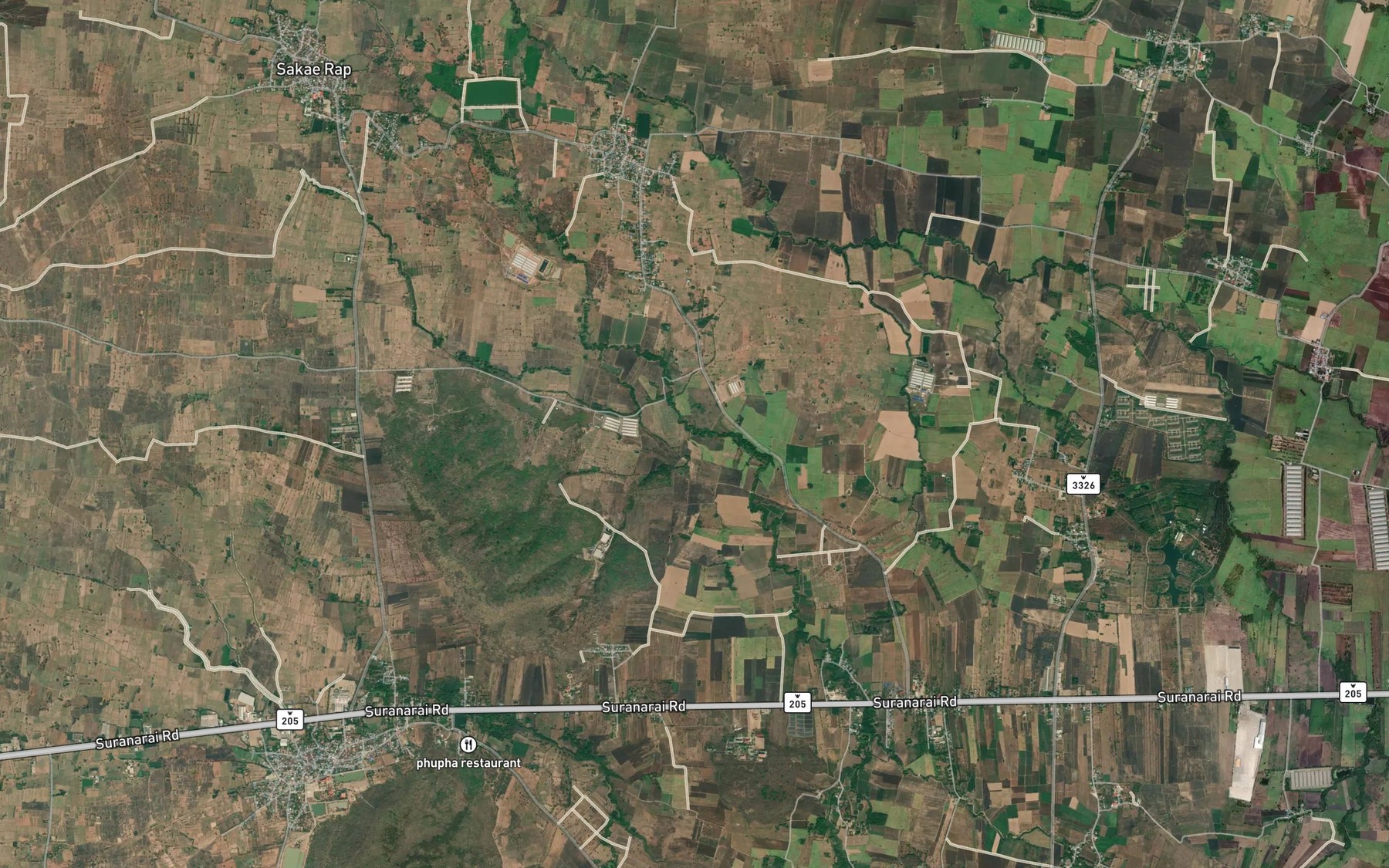 Satellite map of the Huai Wang Phloeng