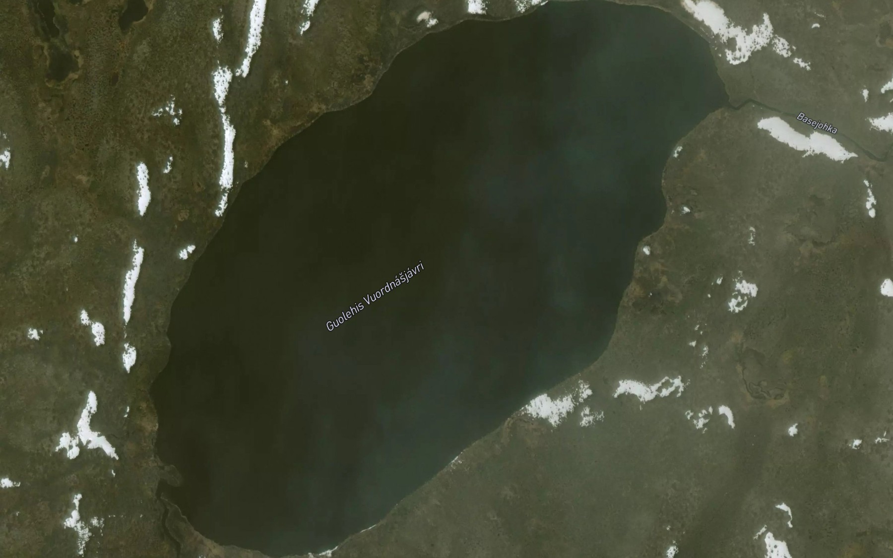 Satellite map of the Vuordnasjavri,guolehis