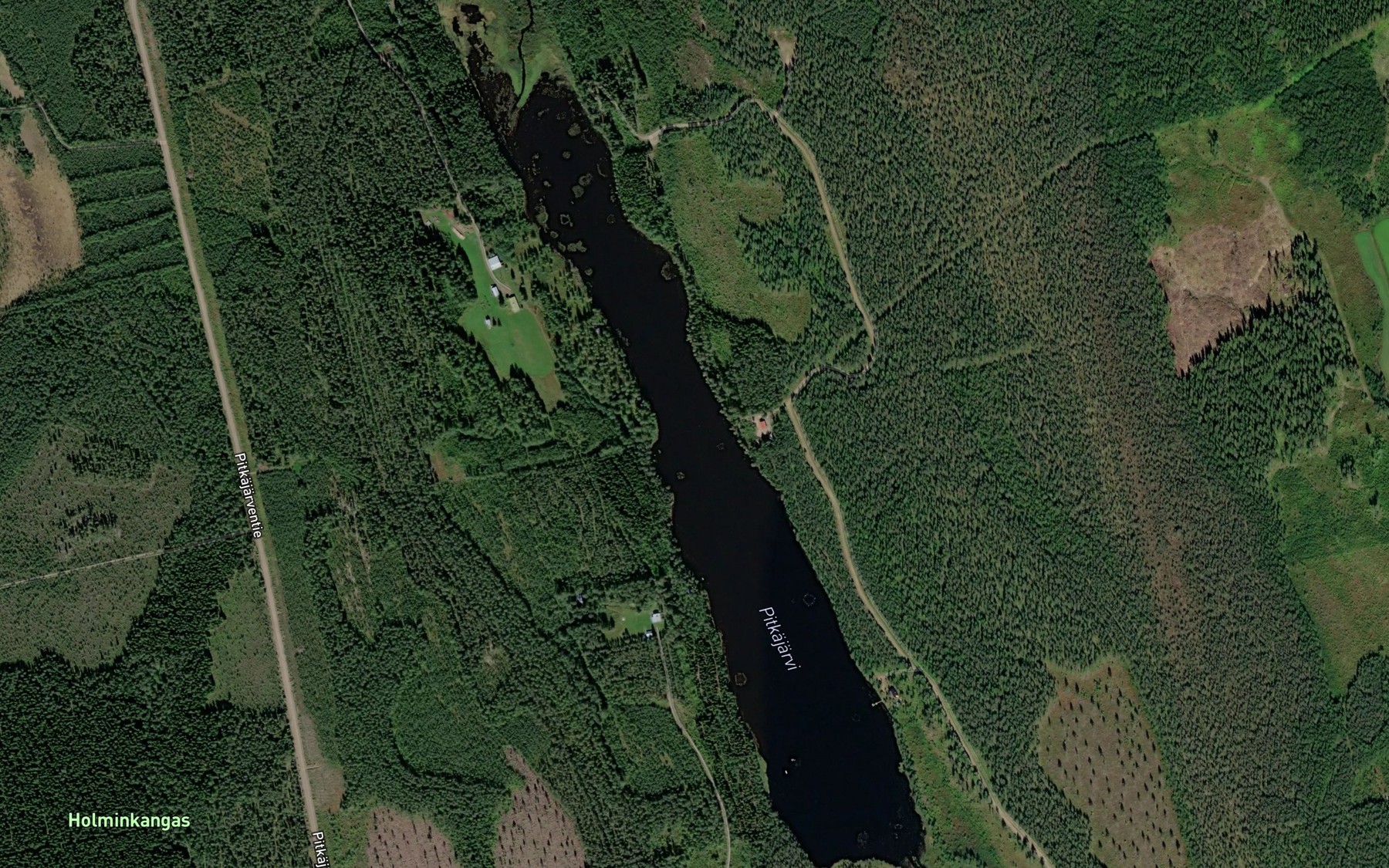 Satellite map of the Pitkajarvi
