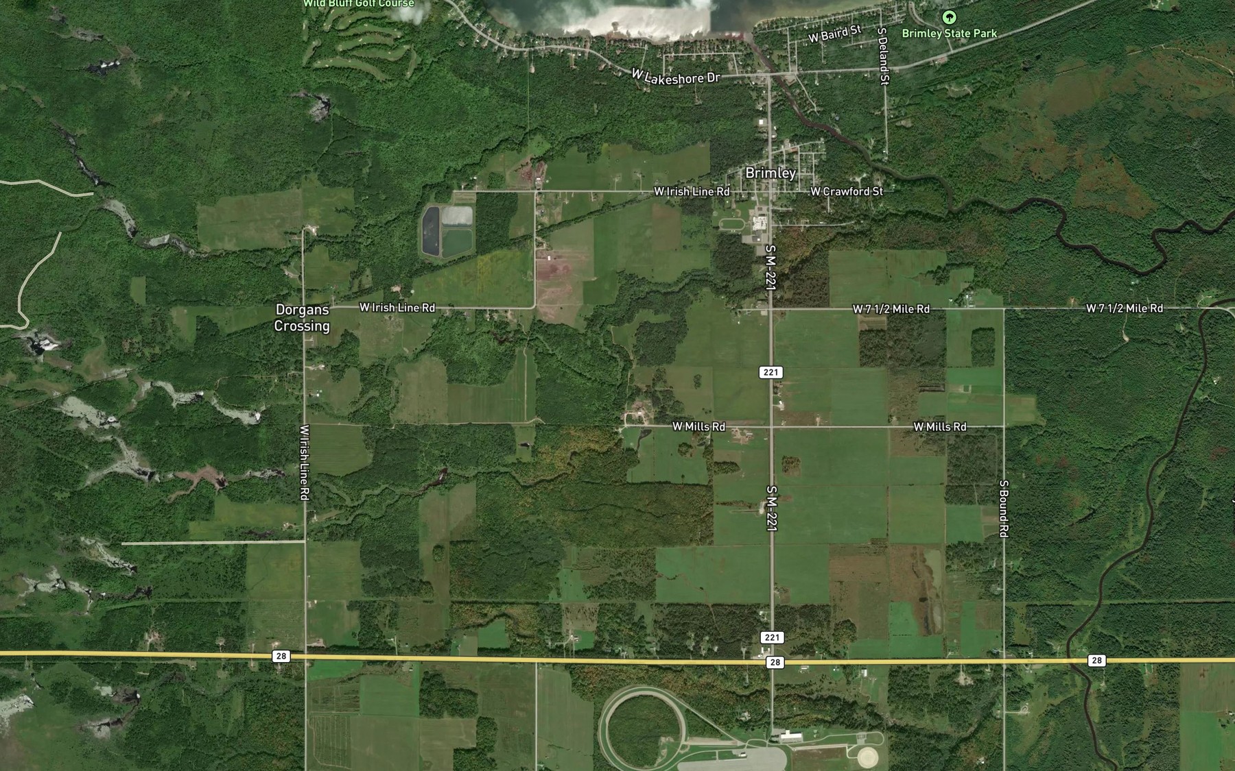 Satellite map of the South Branch Orrs Creek