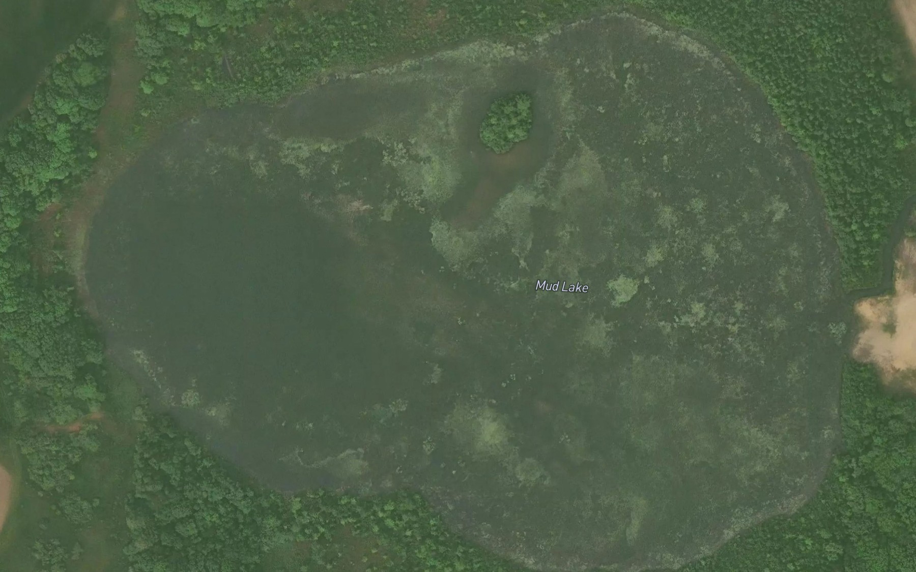 Satellite map of the Mud Lake