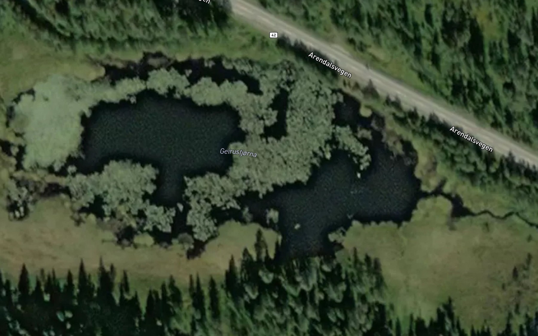 Satellite map of the Gjerustjonn