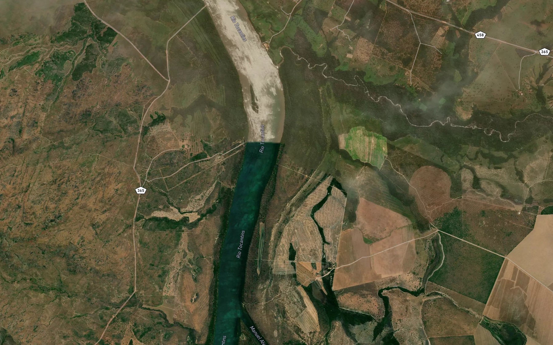 Satellite map of the Travessao Surubim