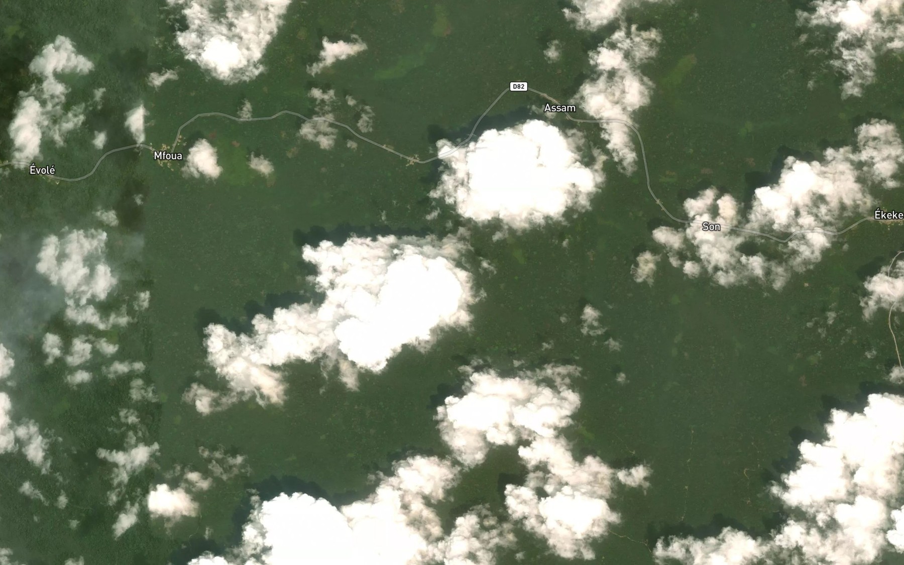 Satellite map of the Nkot