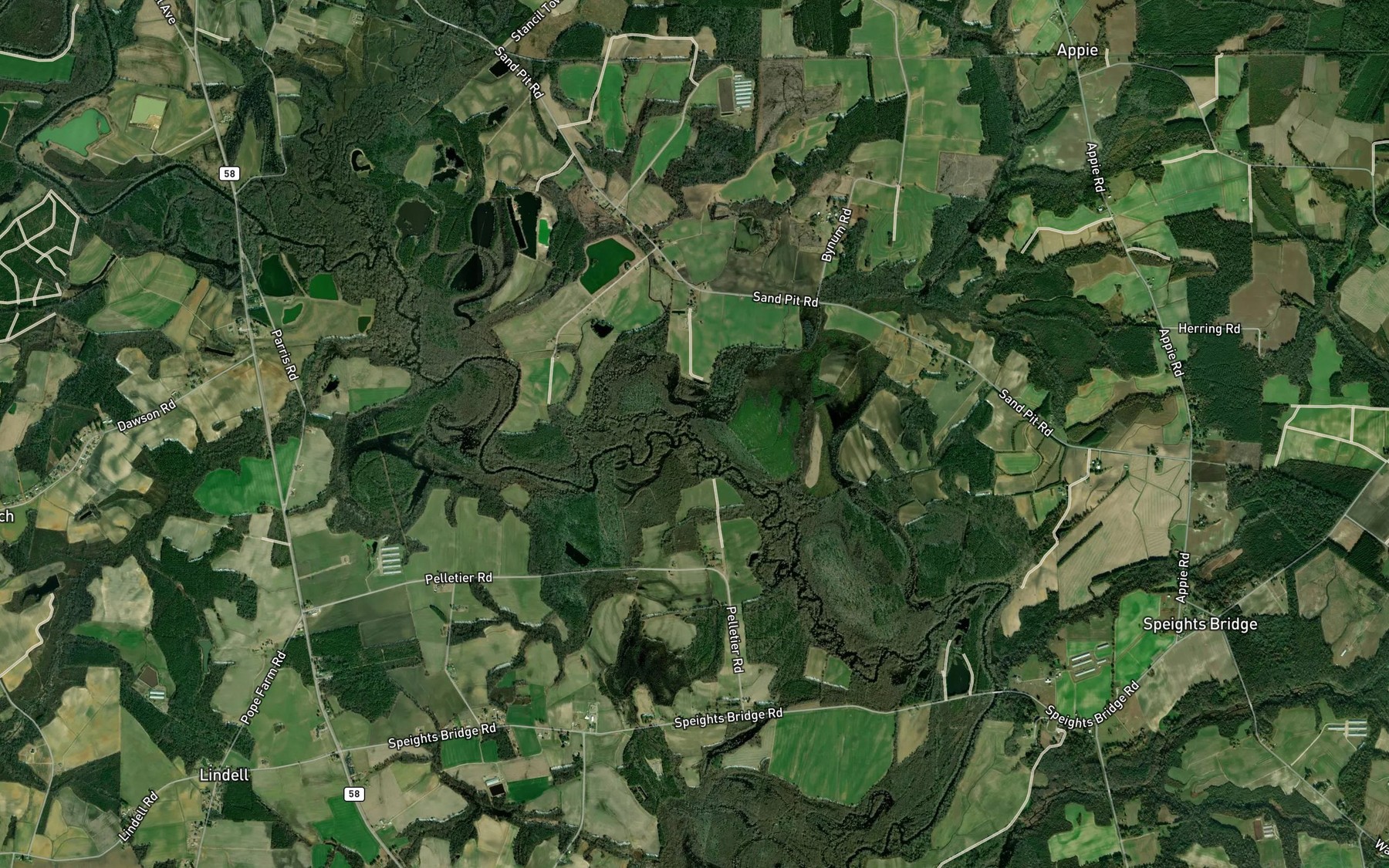 Satellite map of the Water Branch