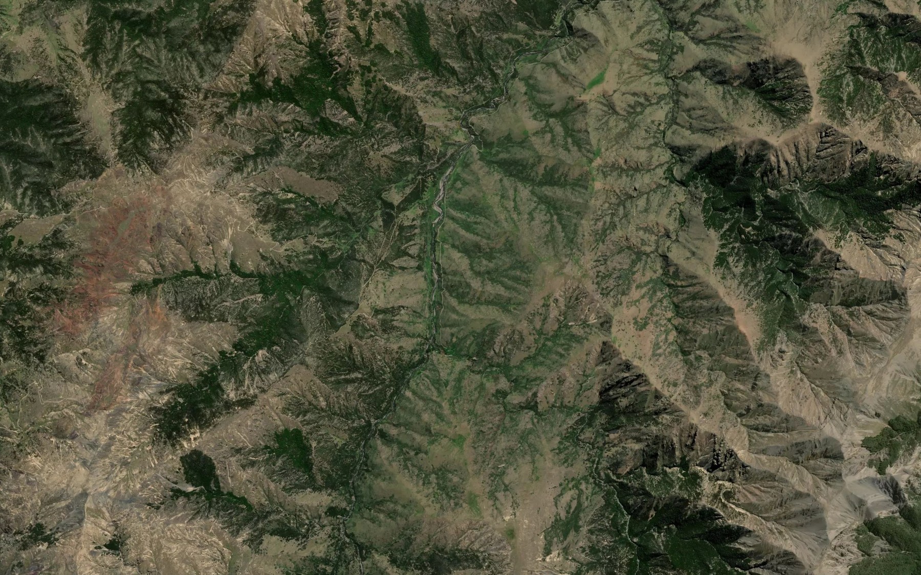Satellite map of the Whare Stream