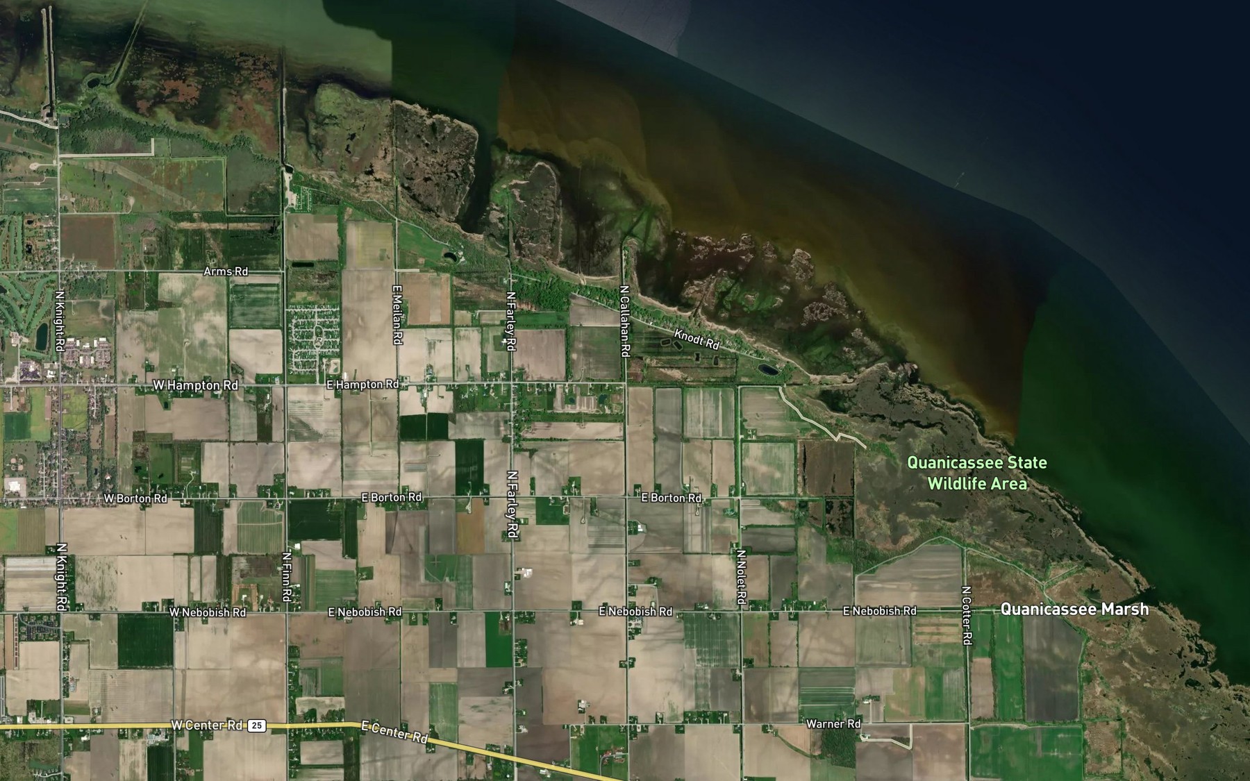 Satellite map of the Hugo Drain