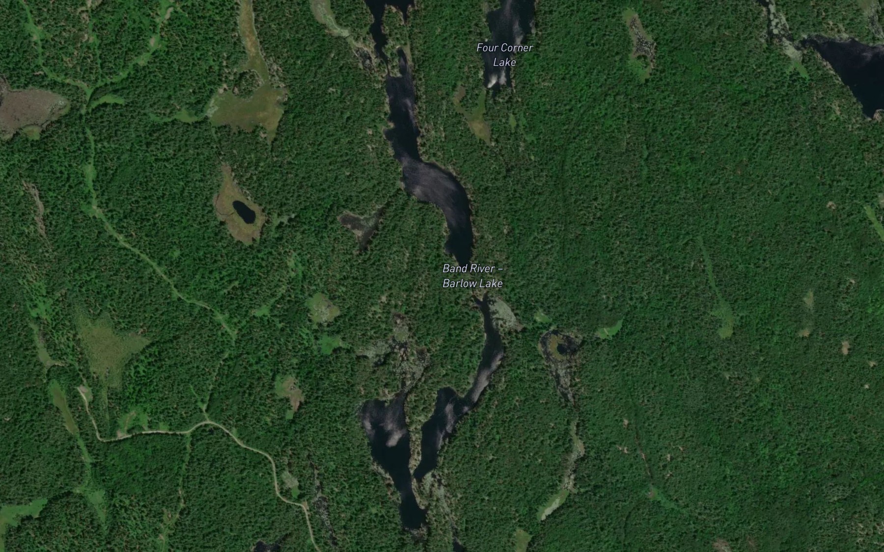 Satellite map of the Tuckaway Lake