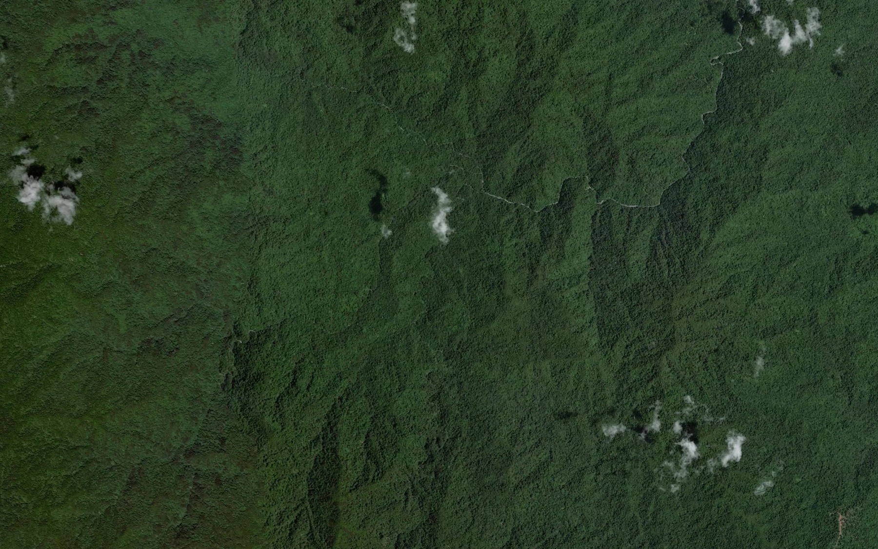 Satellite map of the Tangilai River