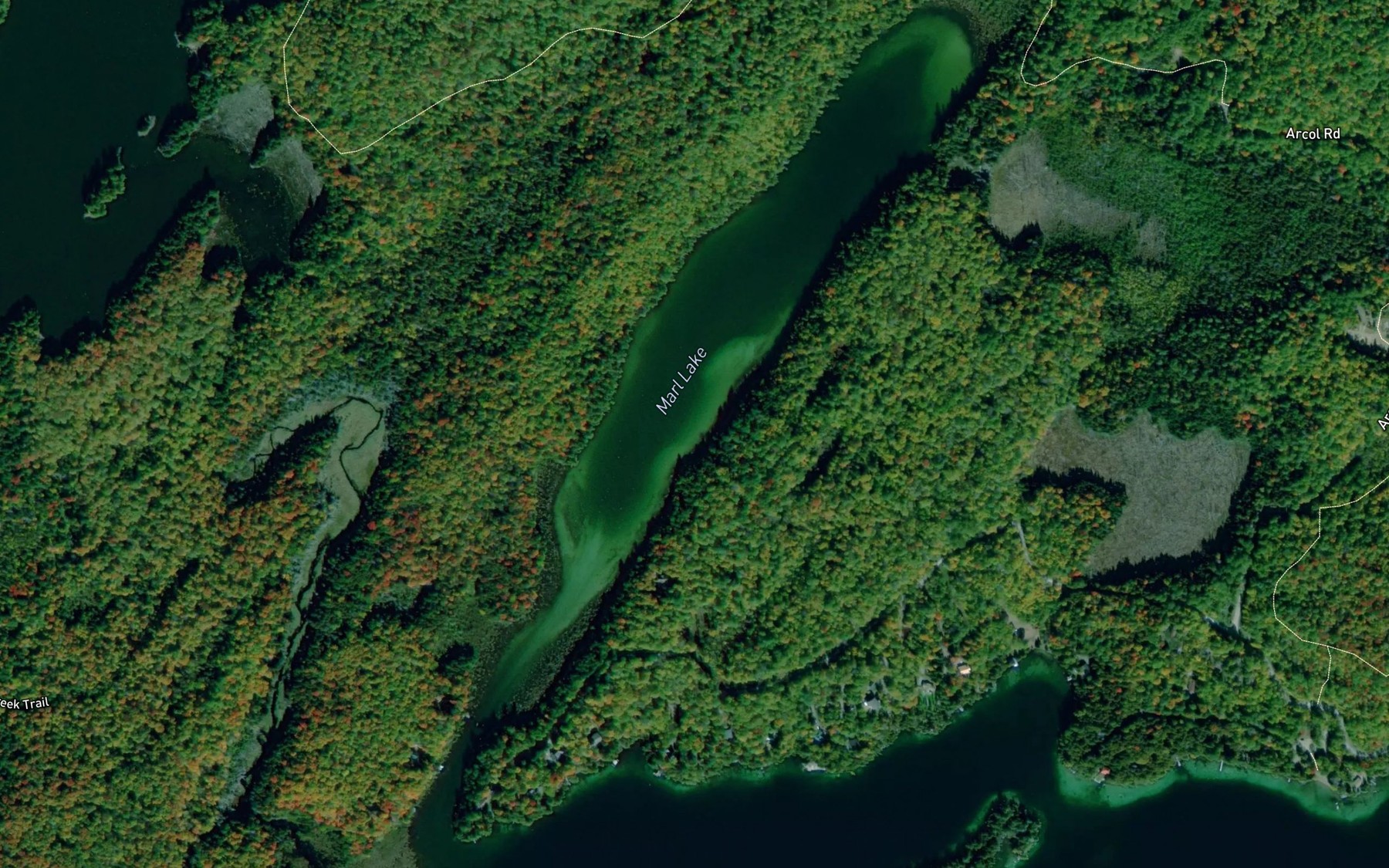 Satellite map of the Marl Lake