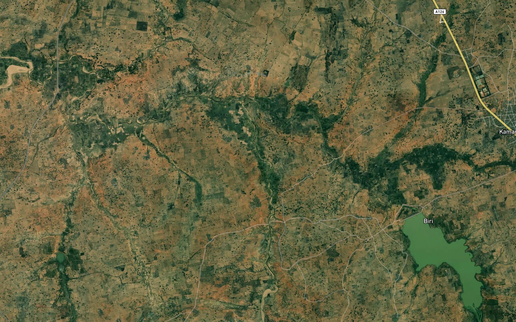 Satellite map of the River Kadabo