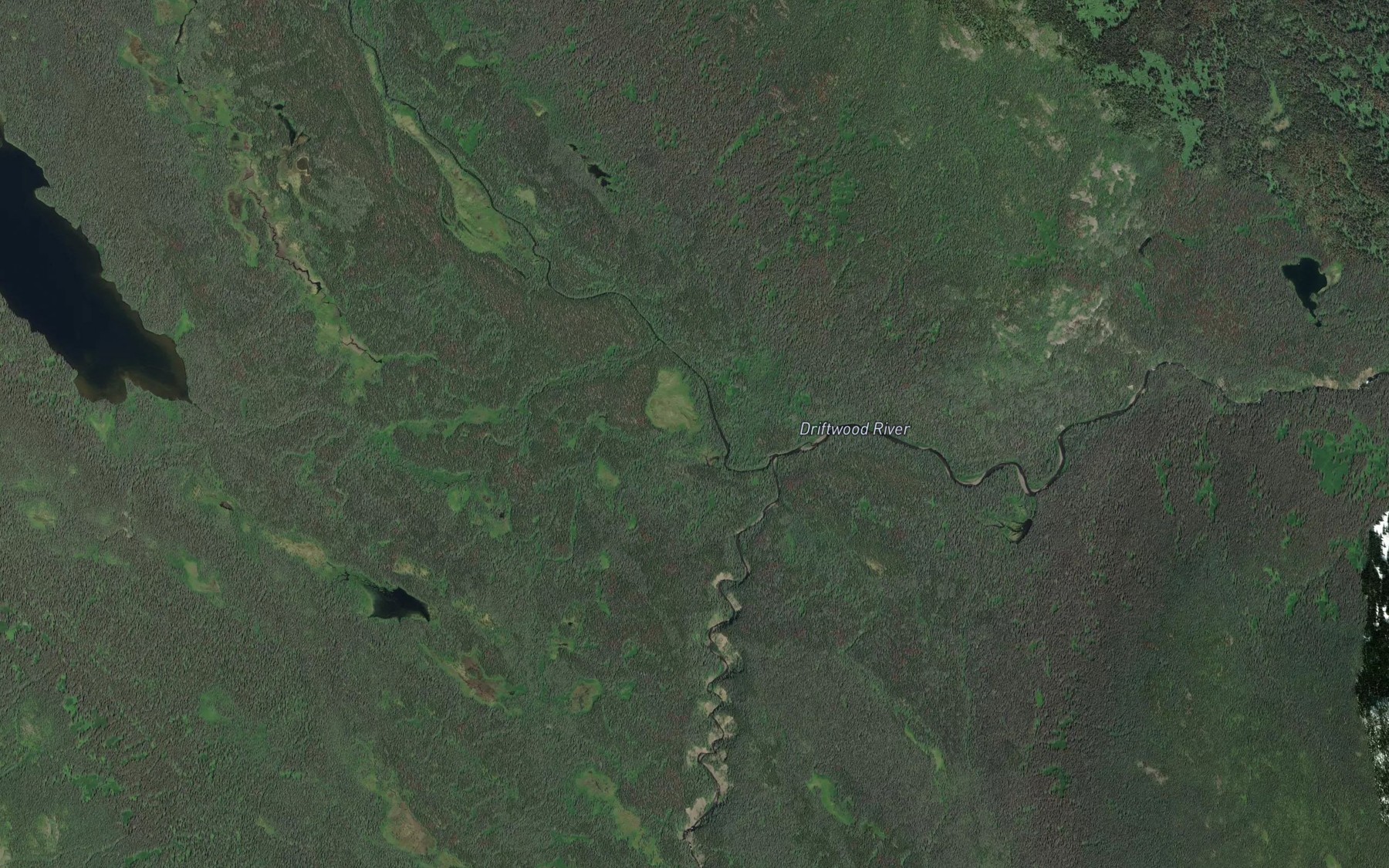 Satellite map of the Condit Creek