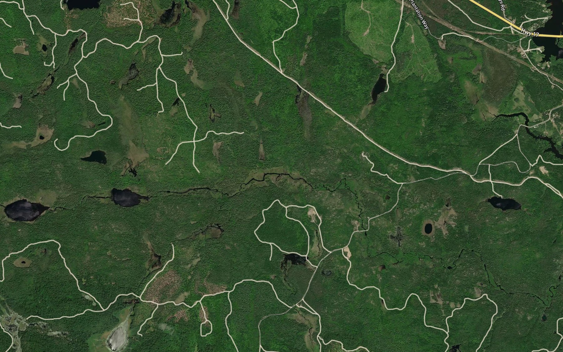 Satellite map of the Jennings Creek