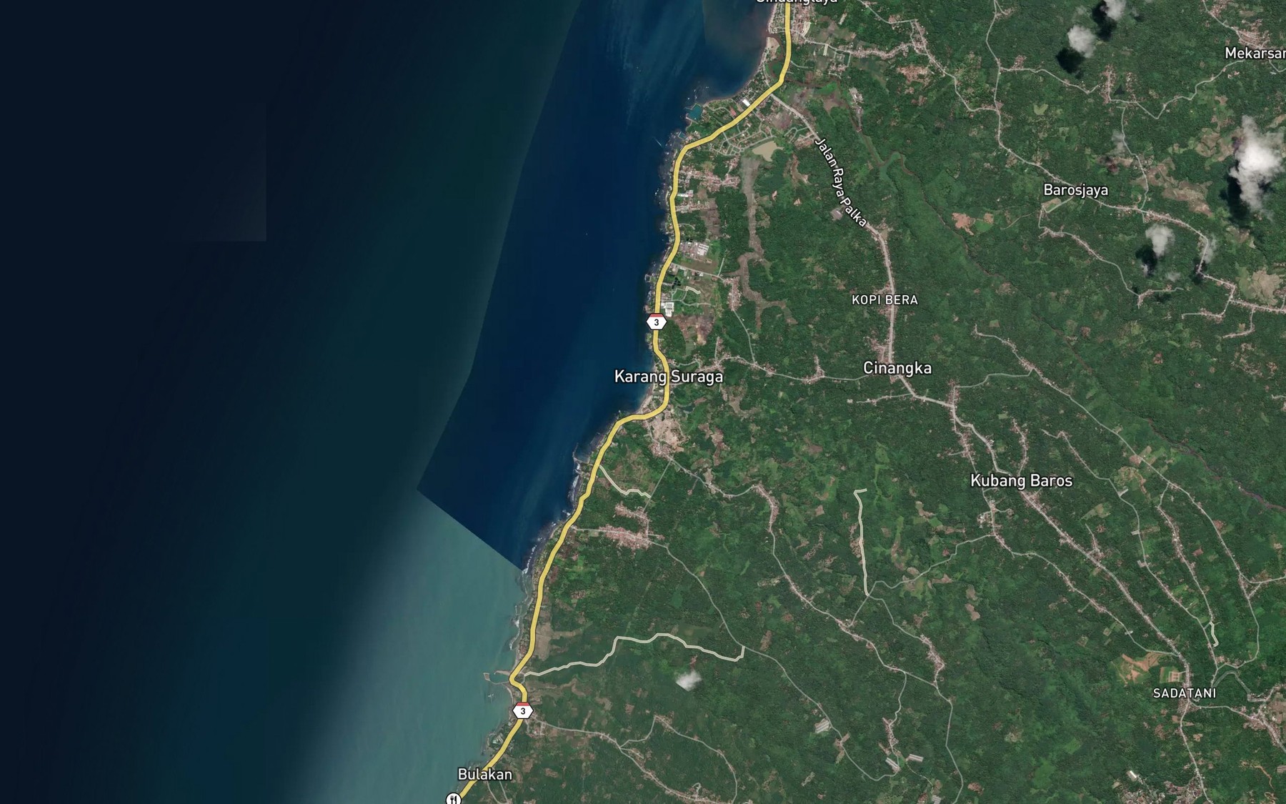 Satellite map of the Ci Tawing